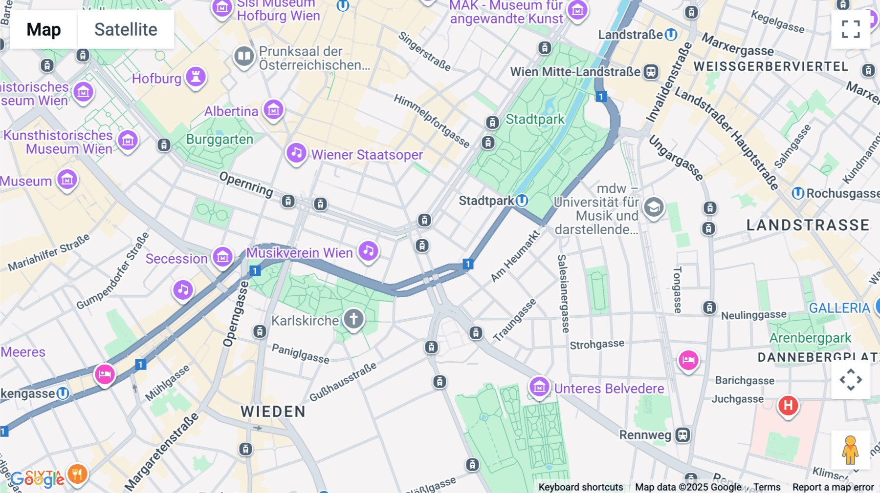 Click for interative map of Schwarzenbergplatz 2, Vienna