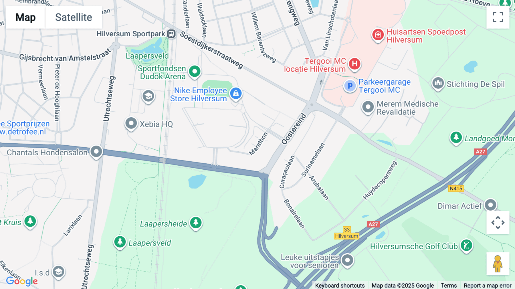 Click for interative map of Marathon 2, Hilversum