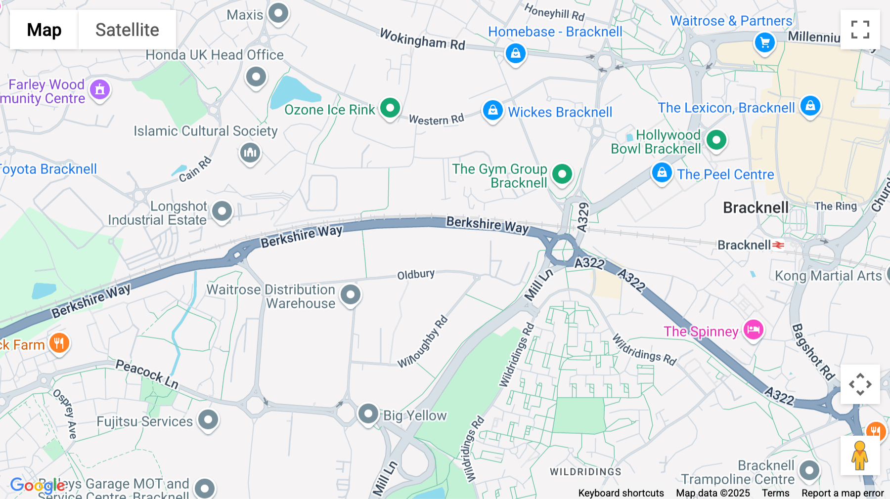 Click for interative map of Richmond House, Oldbury, Bracknell