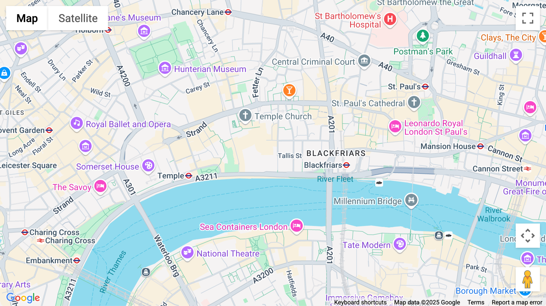 Click for interative map of 3-7 Temple Avenue, London