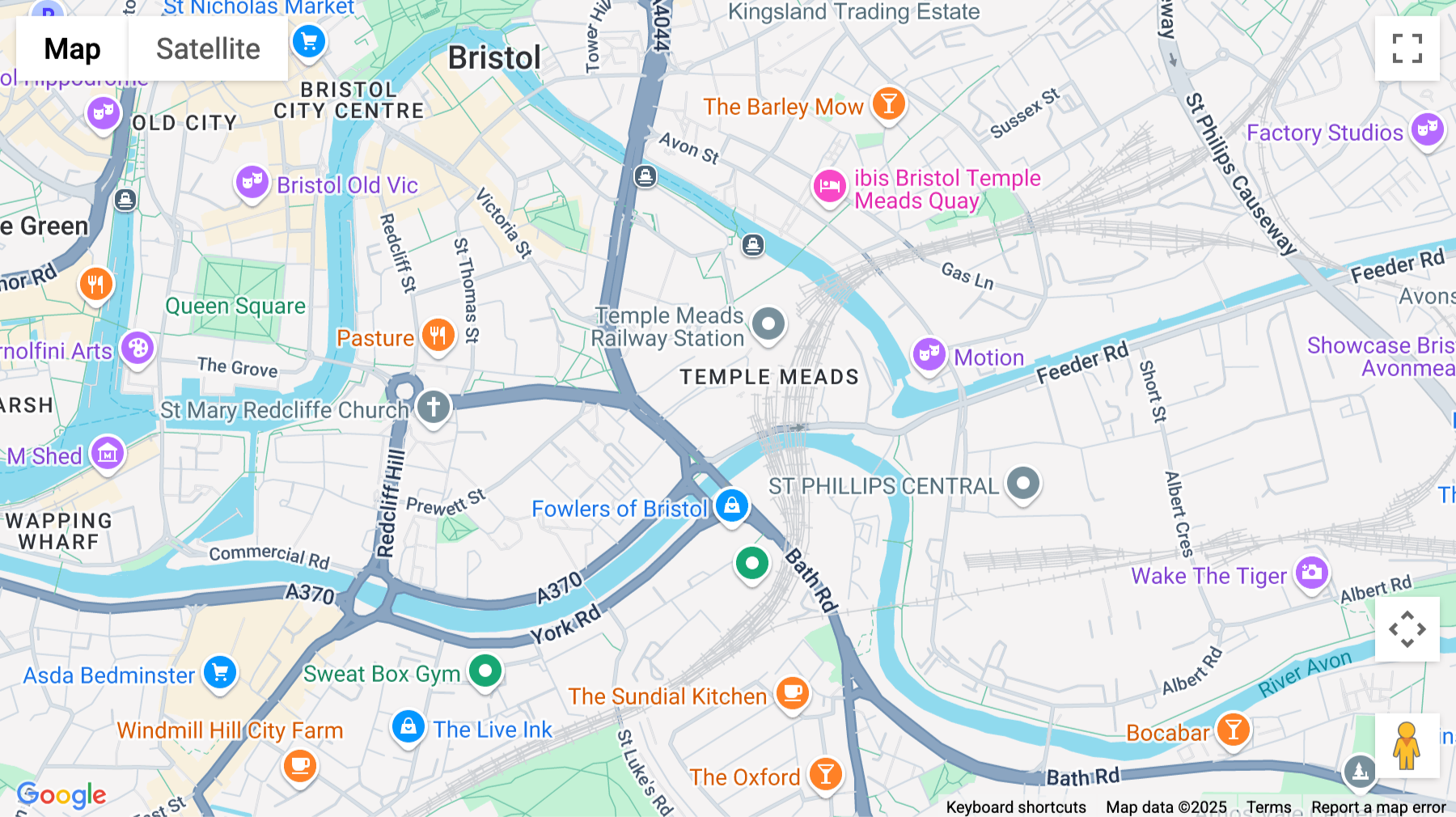 Click for interative map of Temple 1852, Temple Campus, Lower Approach Road, Bristol