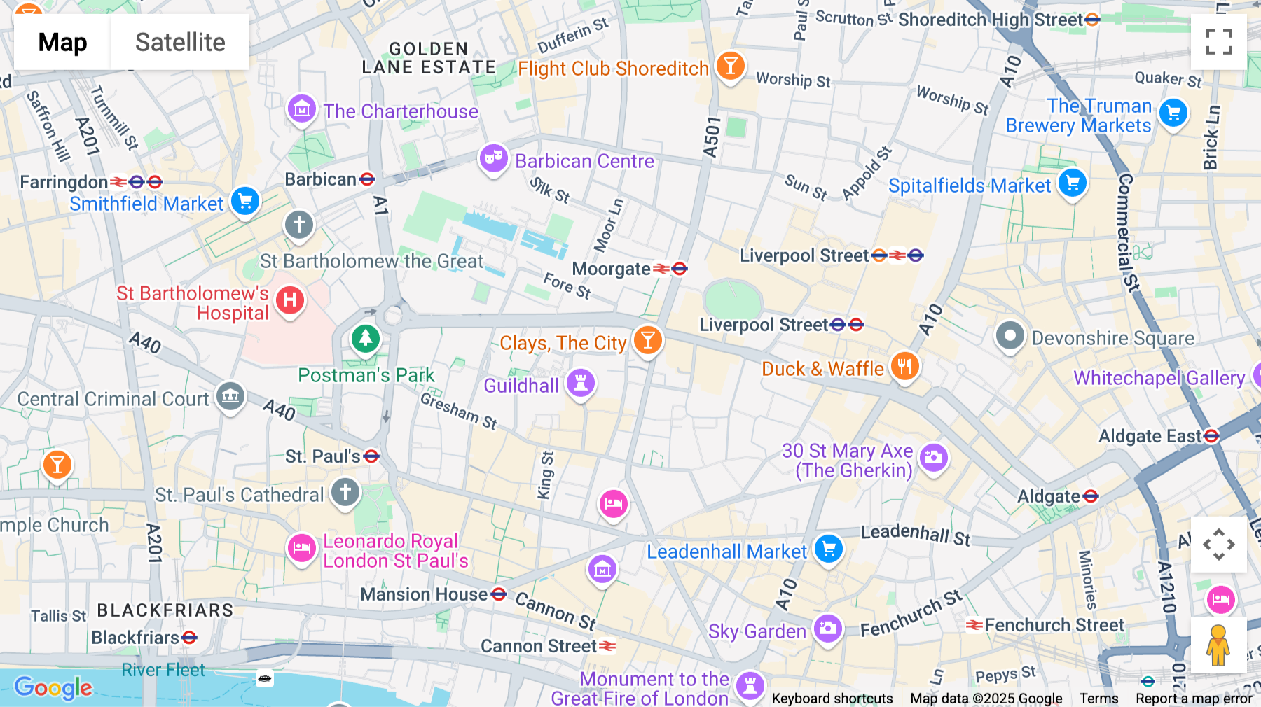 Click for interative map of 77 Coleman Street, London