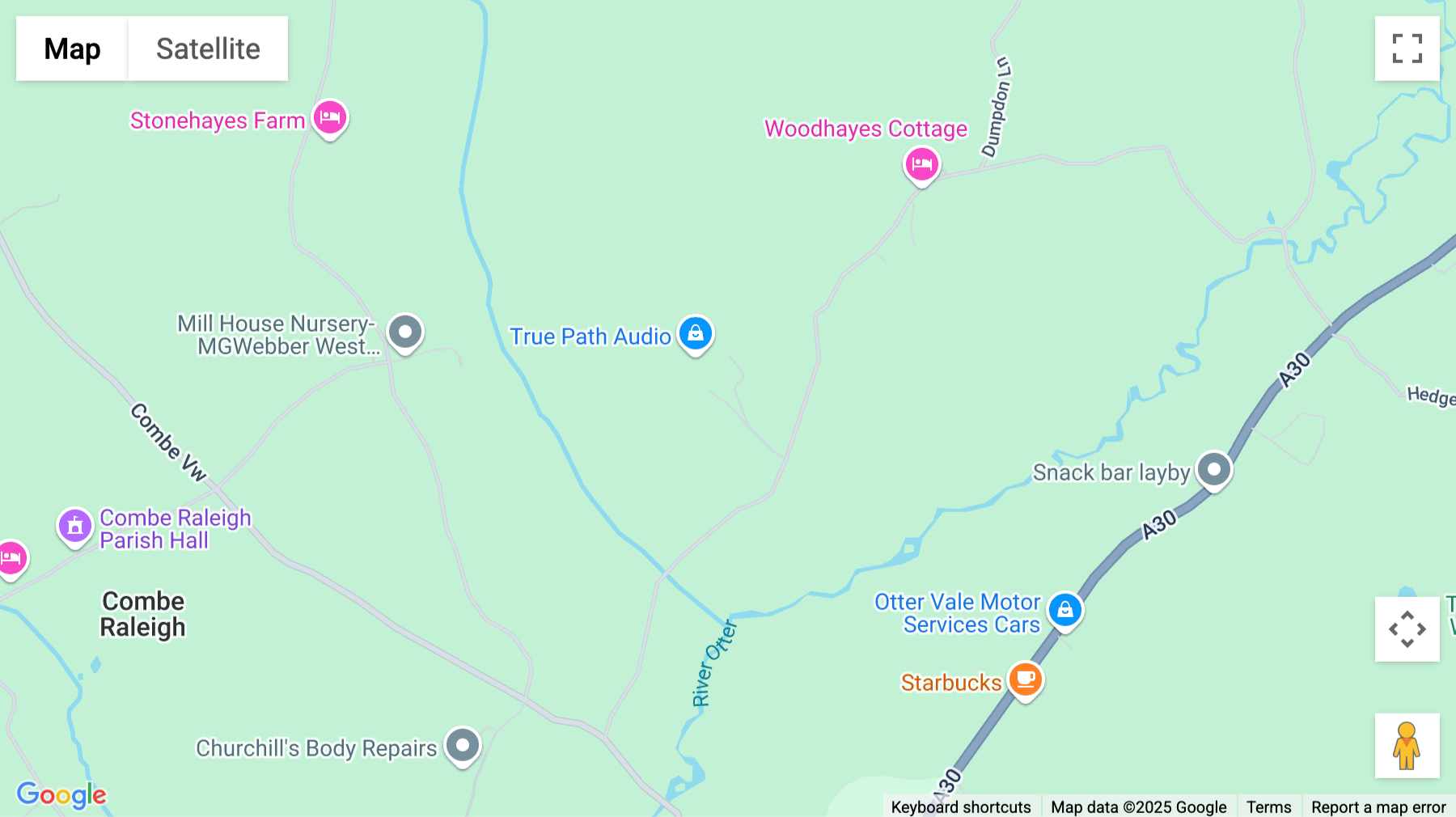 Click for interative map of Woodhayes, Luppitt 3-6 The Stable Yard, Honiton