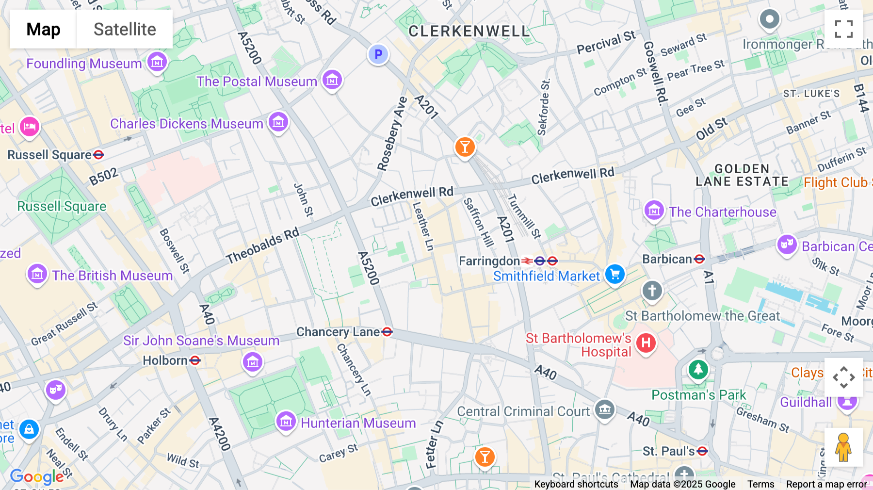 Click for interative map of 7 St Cross Street, London