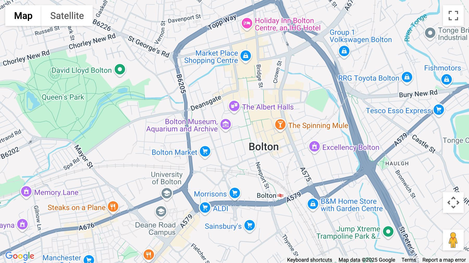 Click for interative map of The Wellsprings, Howell Croft S, Bolton, Bolton
