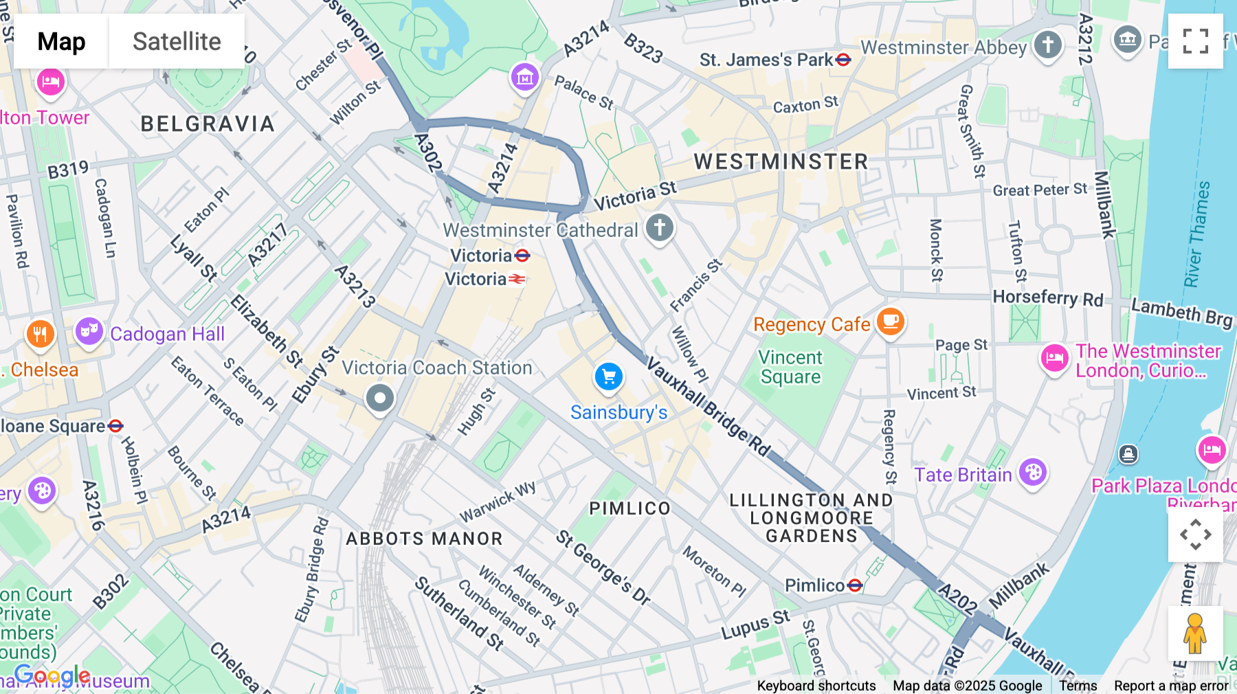Click for interative map of Carlyle House, 235-237 Vauxhall Bridge Road, London