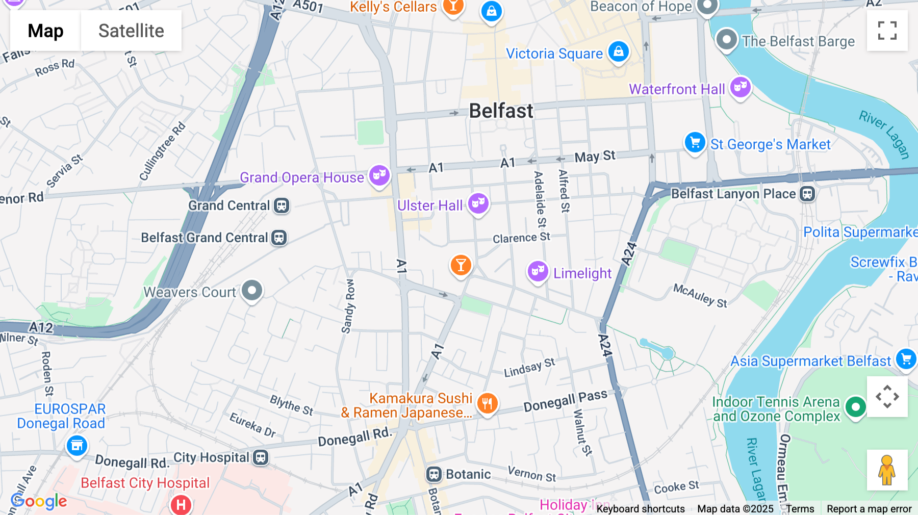 Click for interative map of The Clarence West Building, 2 Clarence Street West, Belfast