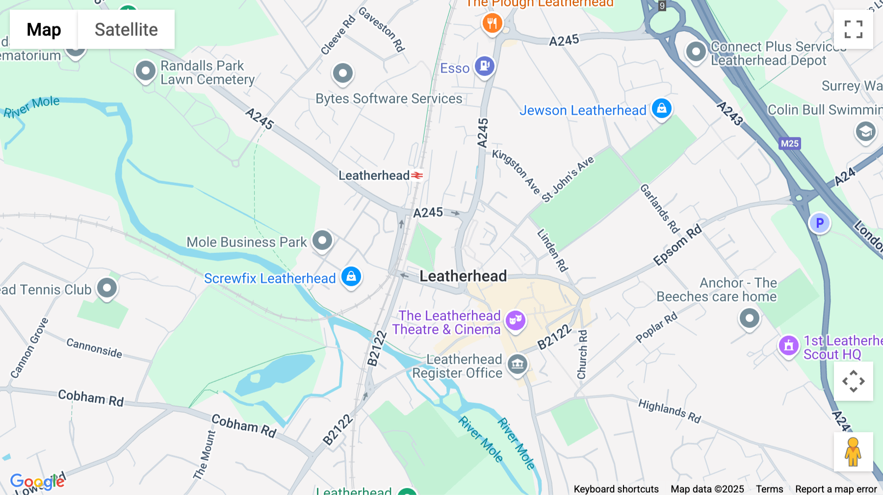 Click for interative map of Park house, Randalls Rd, Leatherhead