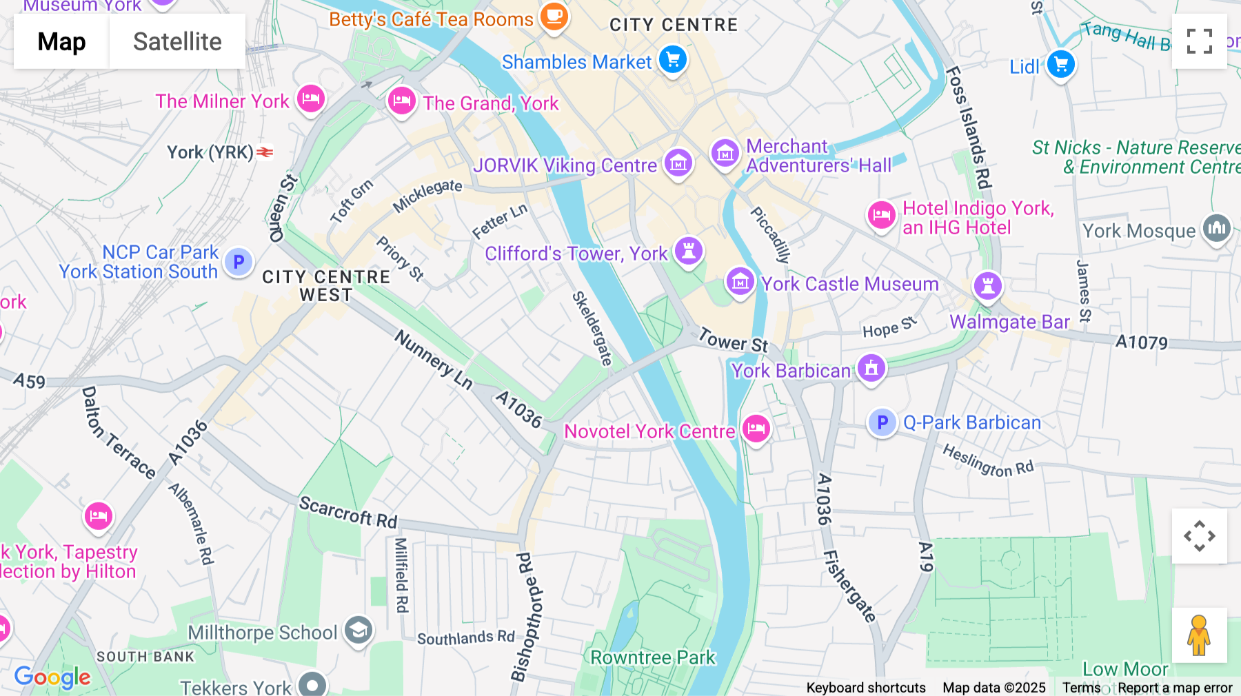 Click for interative map of The Bonding Warehouse, Terry Avenue, York