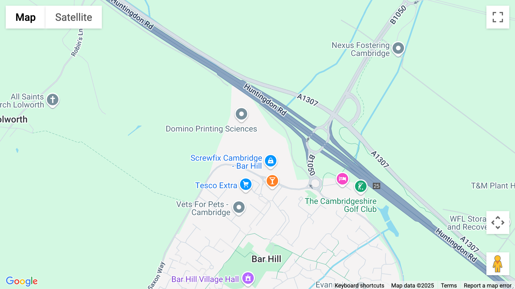 Click for interative map of 16 trafalgar way, Cambridge