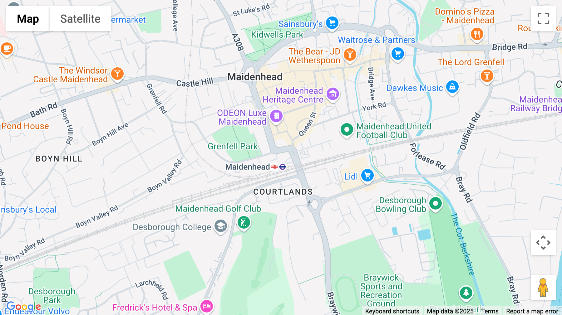 Click for interative map of 1 Grenfell Rd, Maidenhead SL6 1HN, UK, Maidenhead