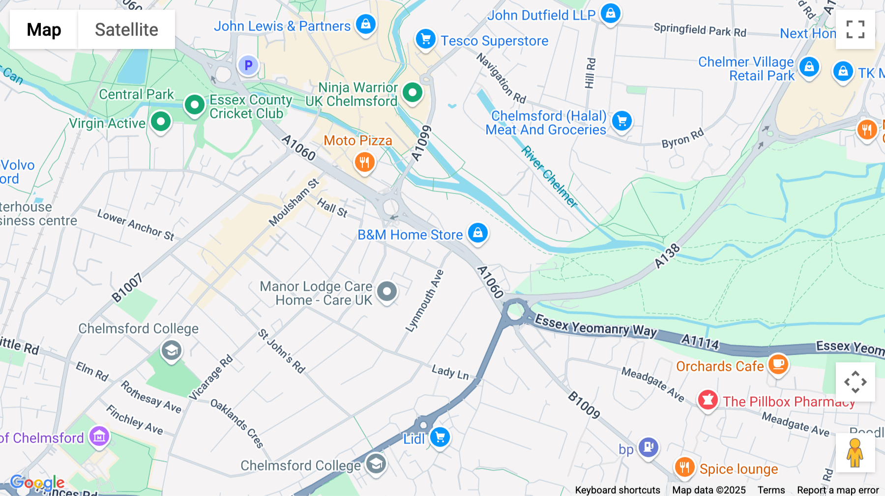 Click for interative map of Criterion House, 40 Parkway, Chelmsford