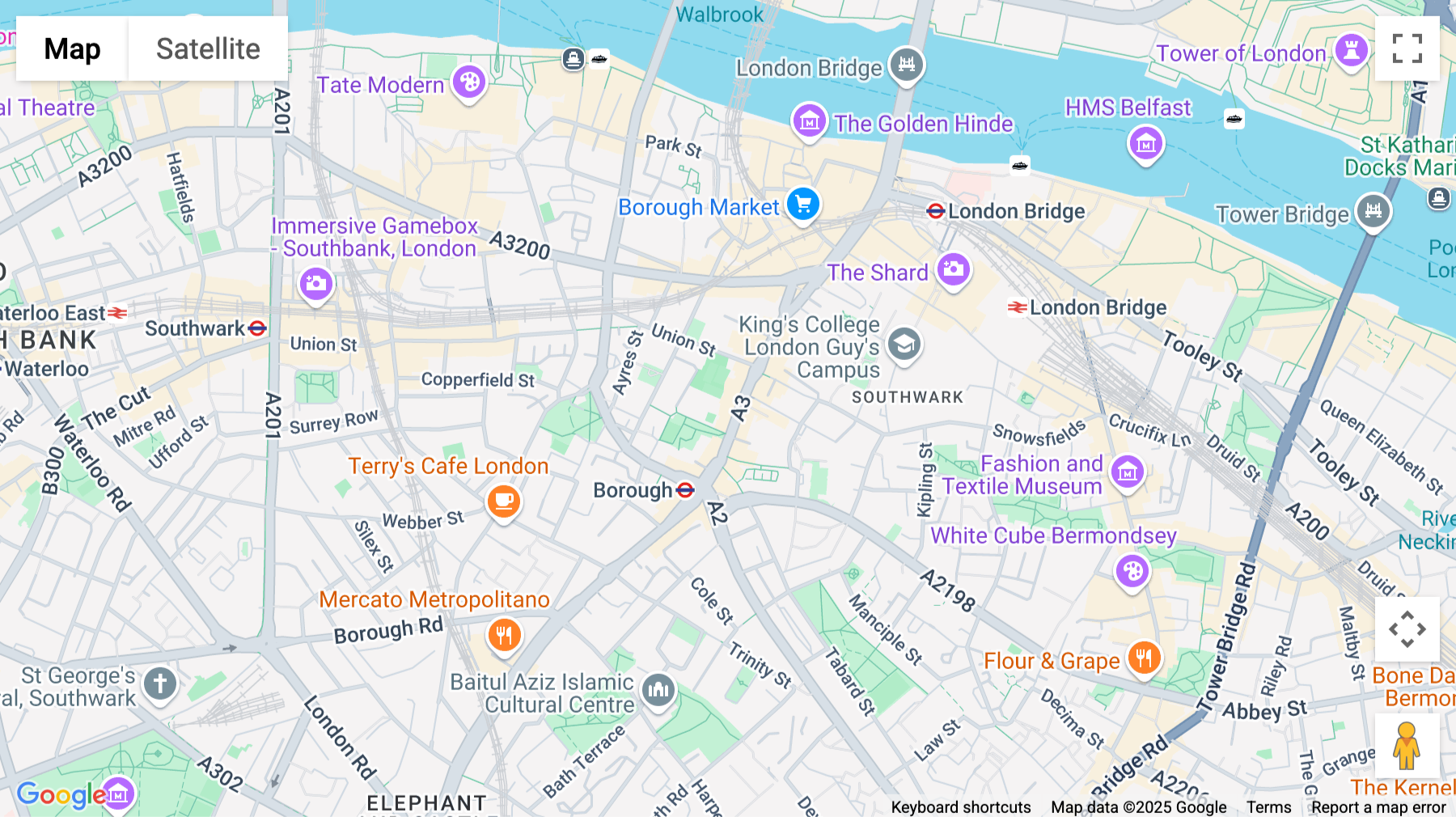 Click for interative map of 134, 138 Borough High Street, London