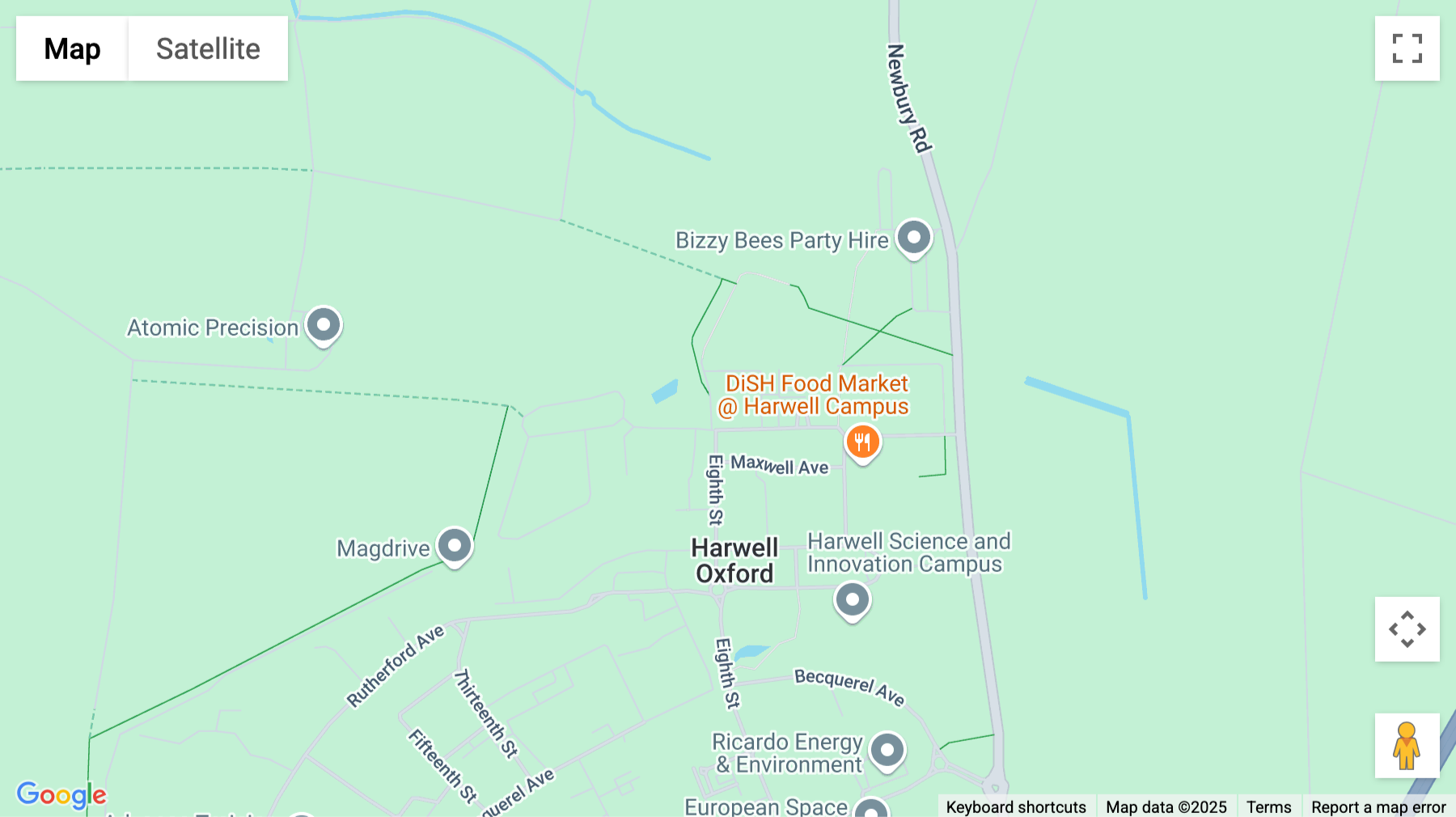 Click for interative map of Building 173, Curie Avenue, Harwell, Didcot