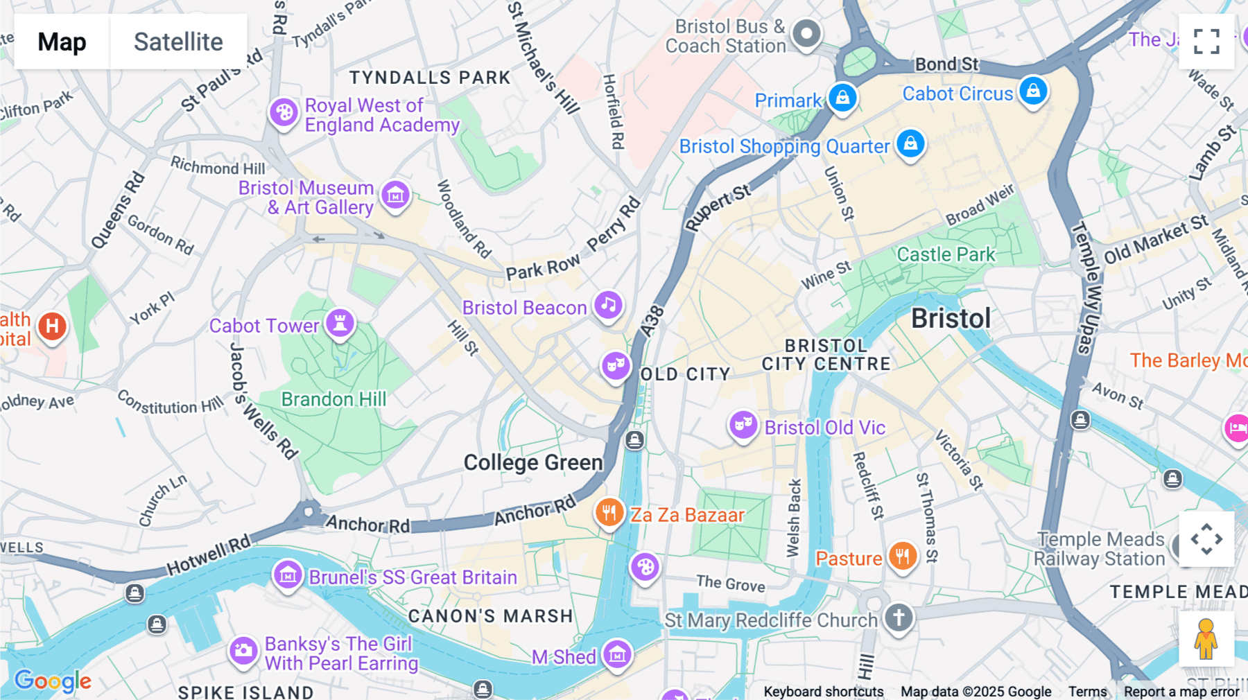 Click for interative map of 29 St Augustine's Parade, Bristol