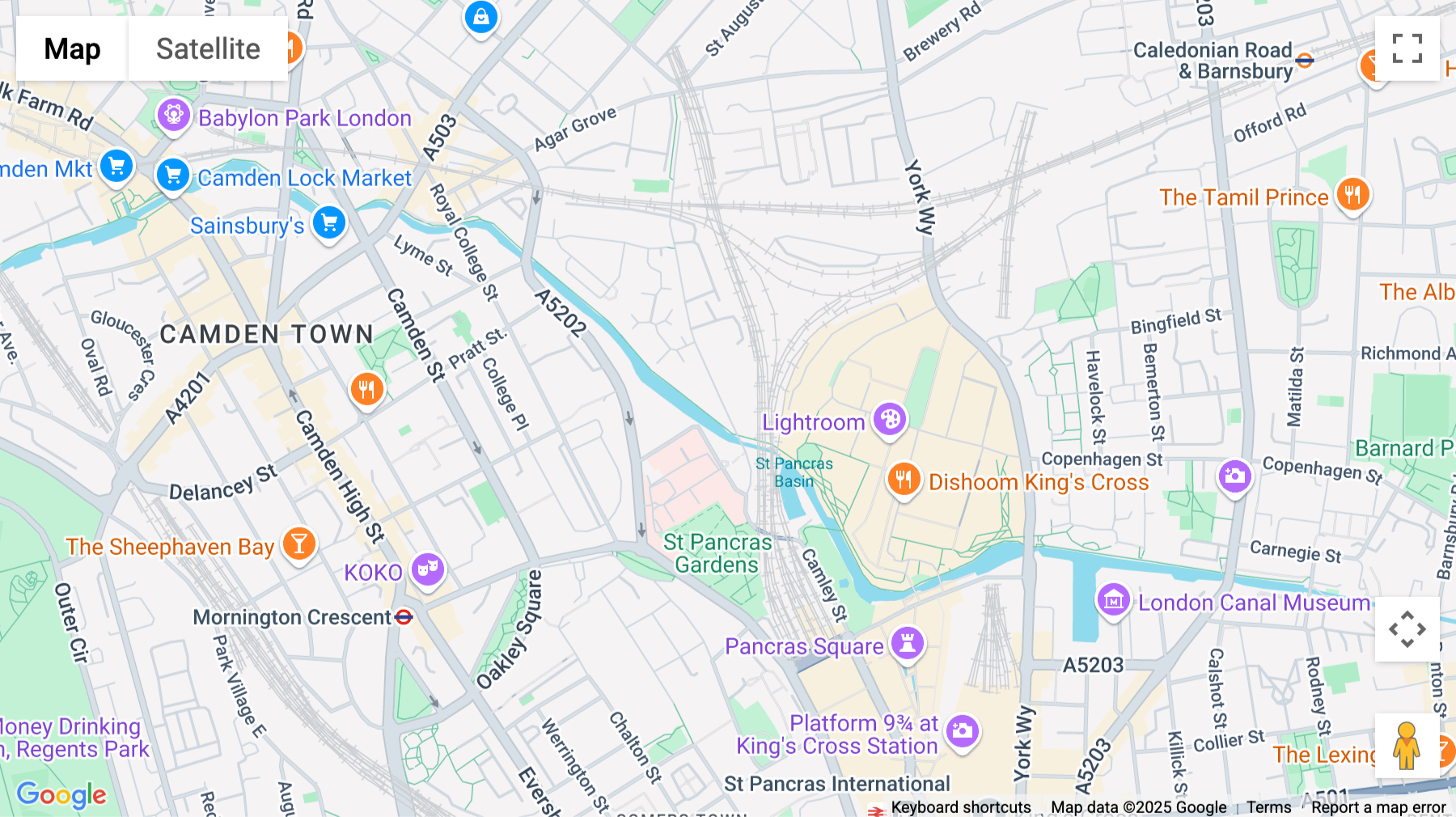 Click for interative map of Unit 6, 102 Camley Street, London