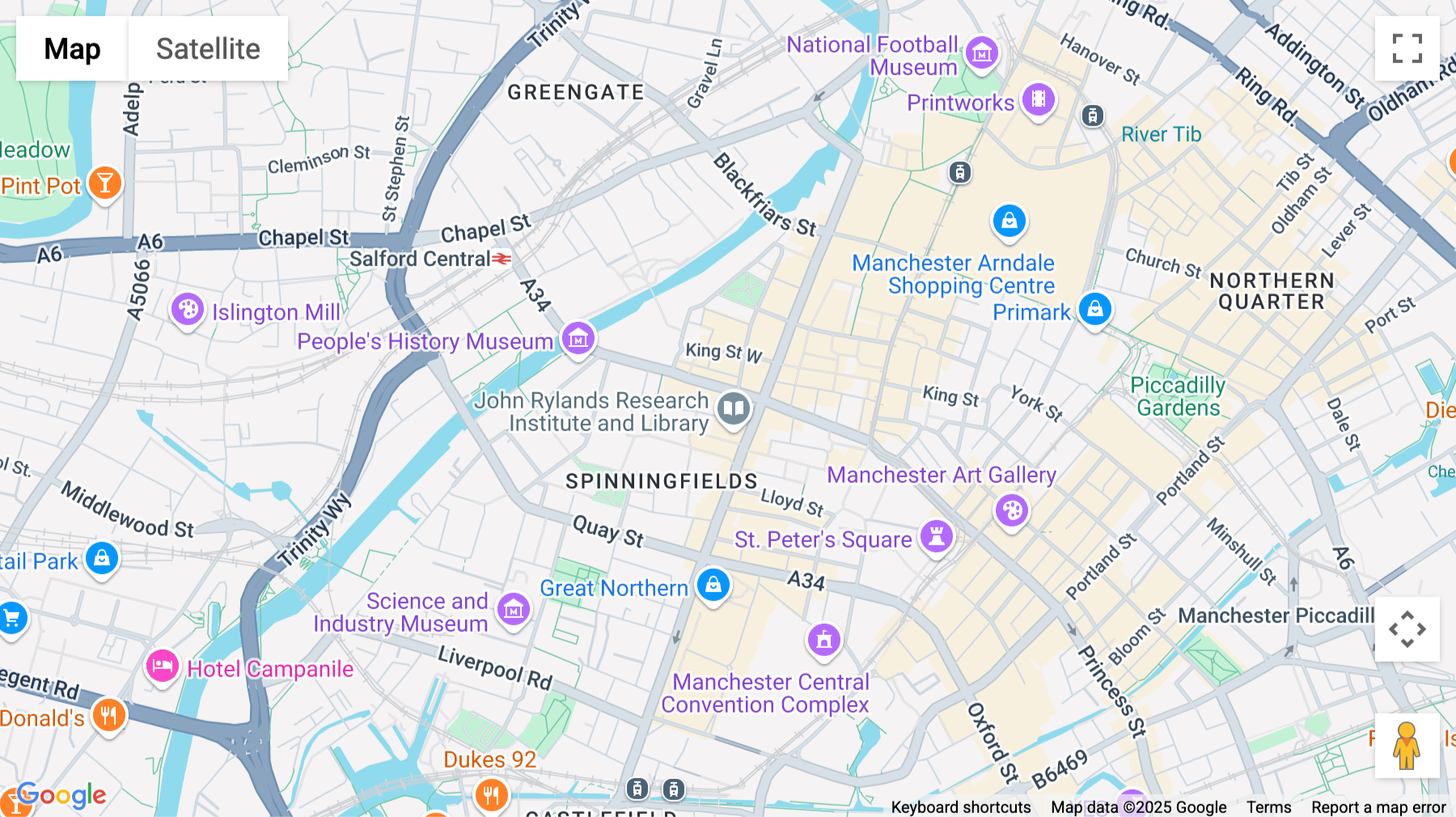 Click for interative map of 64a Bridge St, Manchester