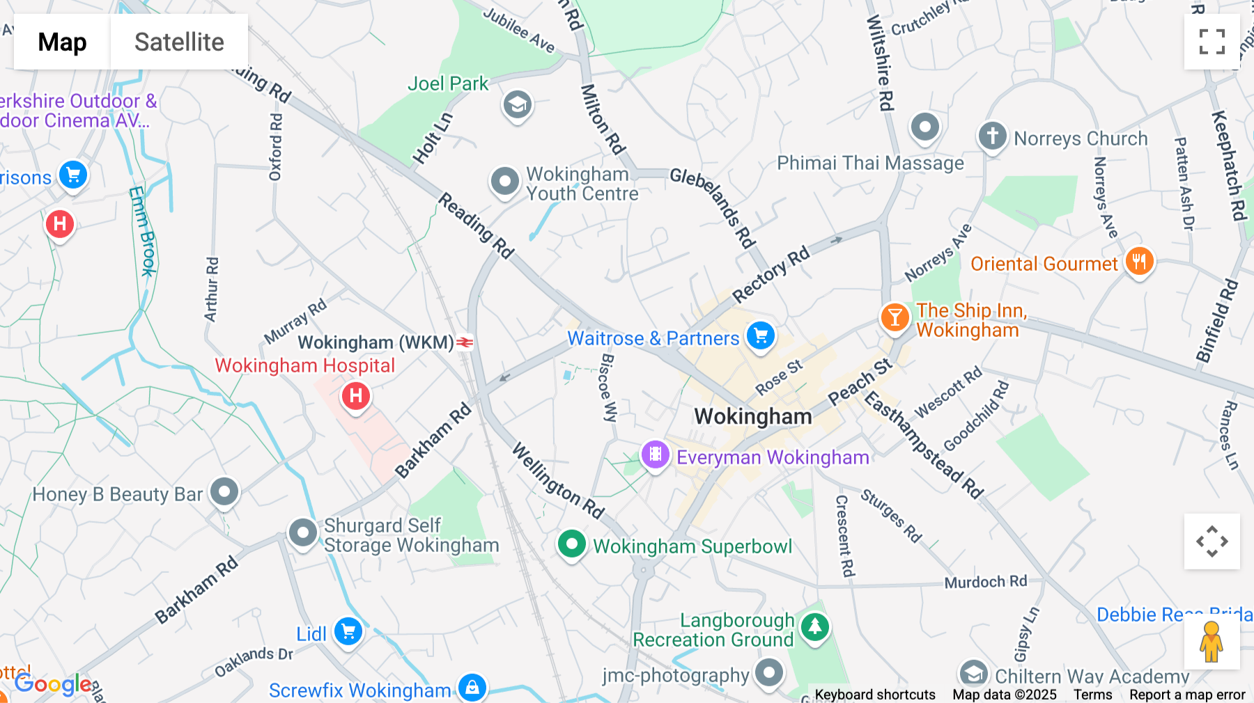 Click for interative map of Albany House, 14 Shute End, Wokingham