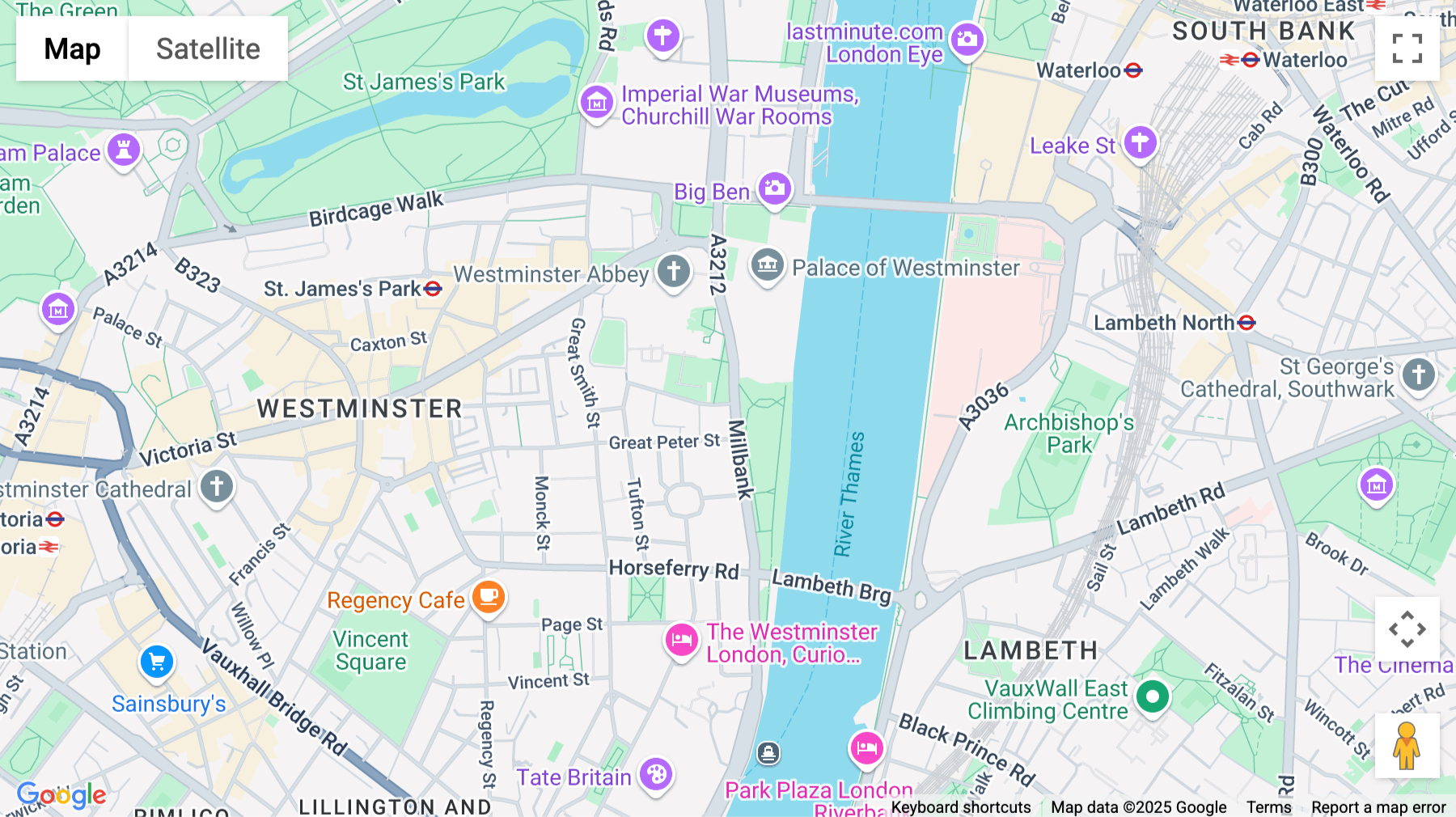 Click for interative map of 4 Millbank, London