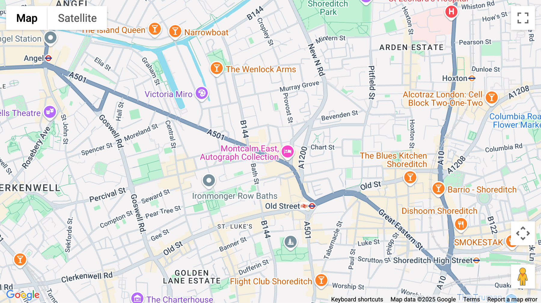 Click for interative map of 163 City Rd, London