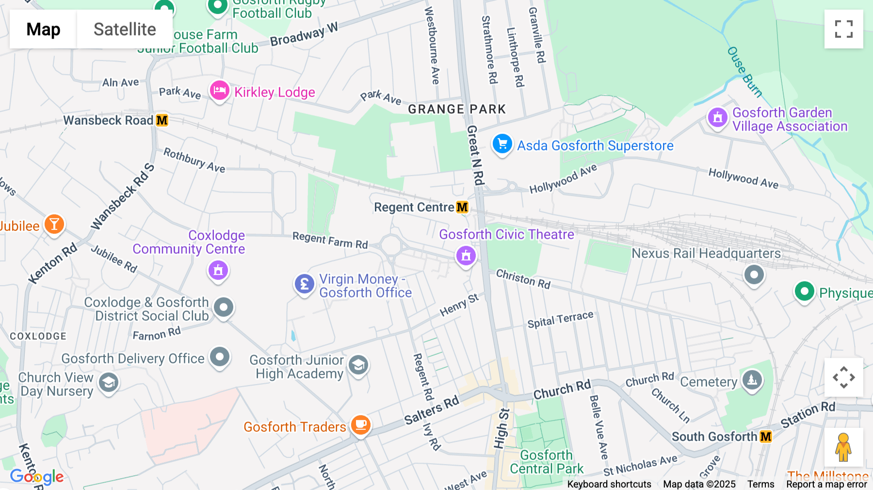 Click for interative map of Arden House, Regent Centre, Newcastle