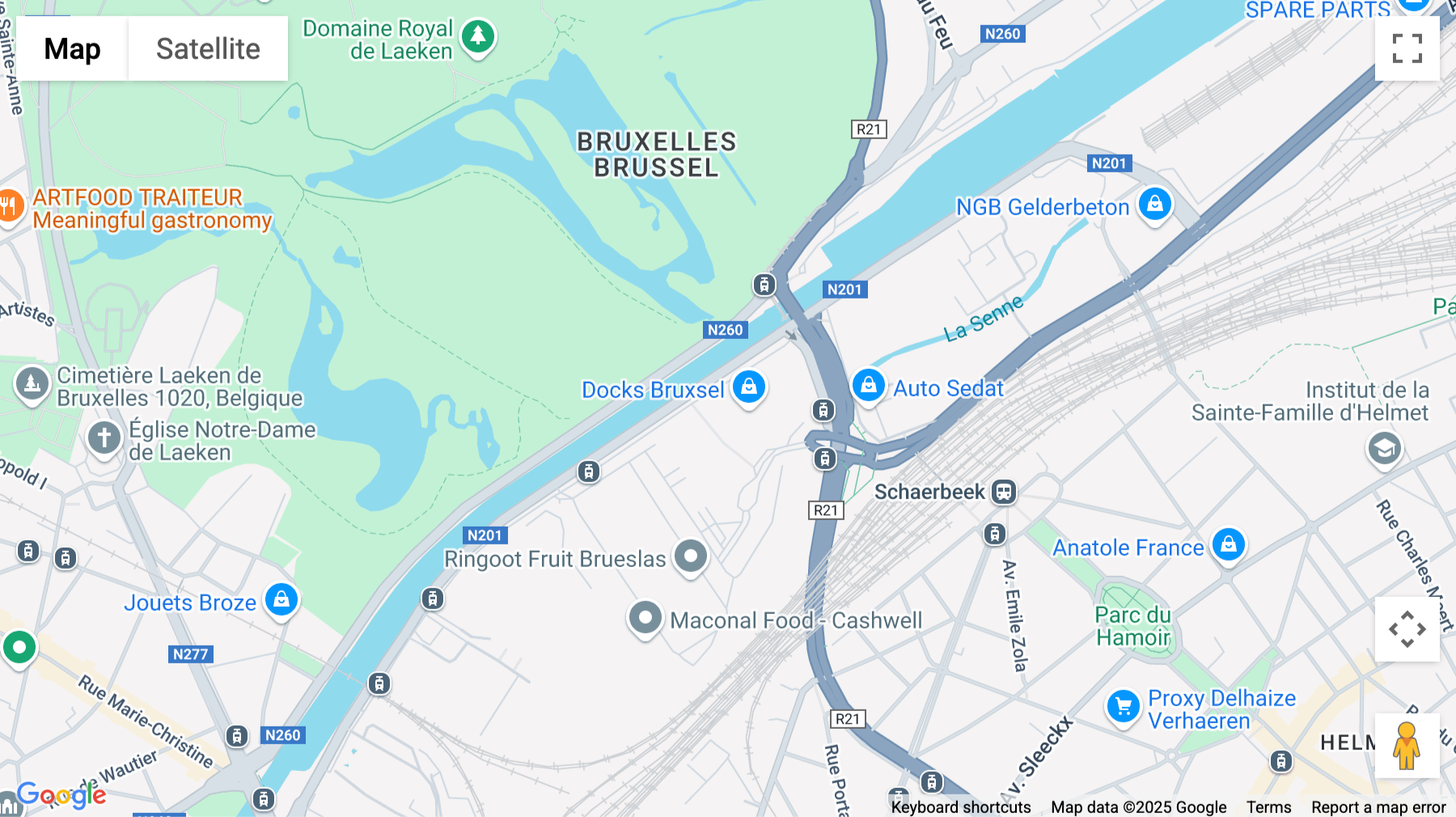 Click for interative map of Quai des Usines 160, 2nd Floor, Brussels