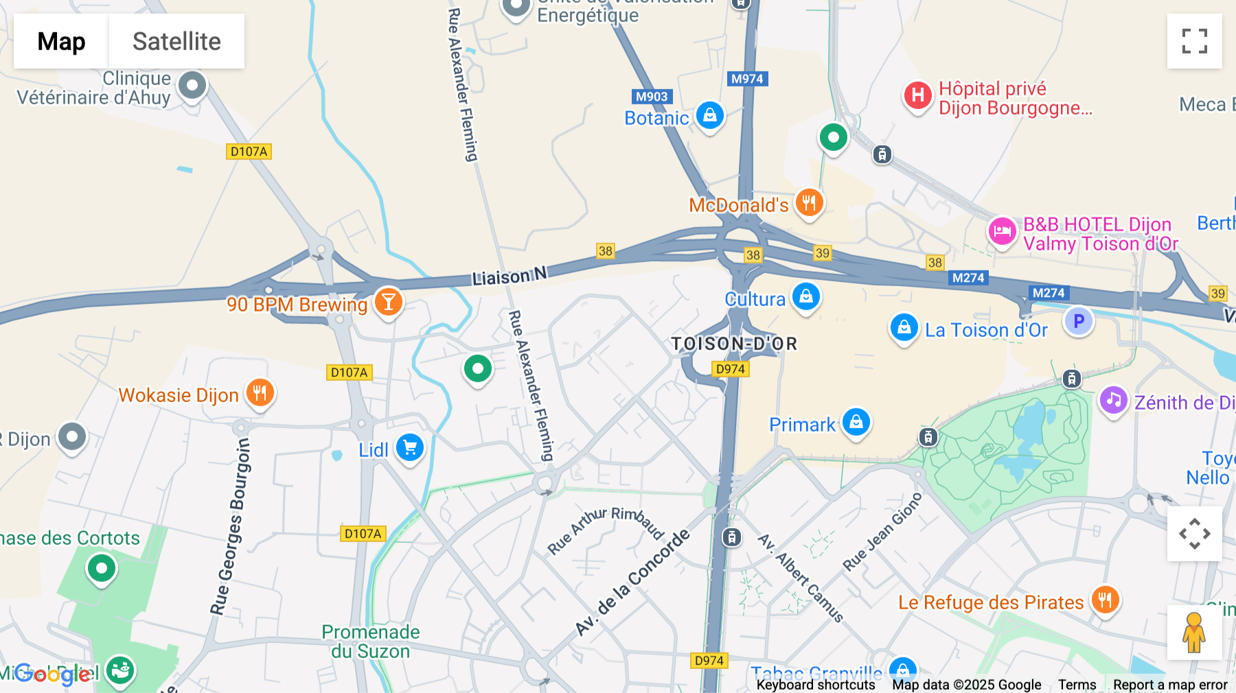 Click for interative map of 8 Rue Marcel Dassault, Dijon