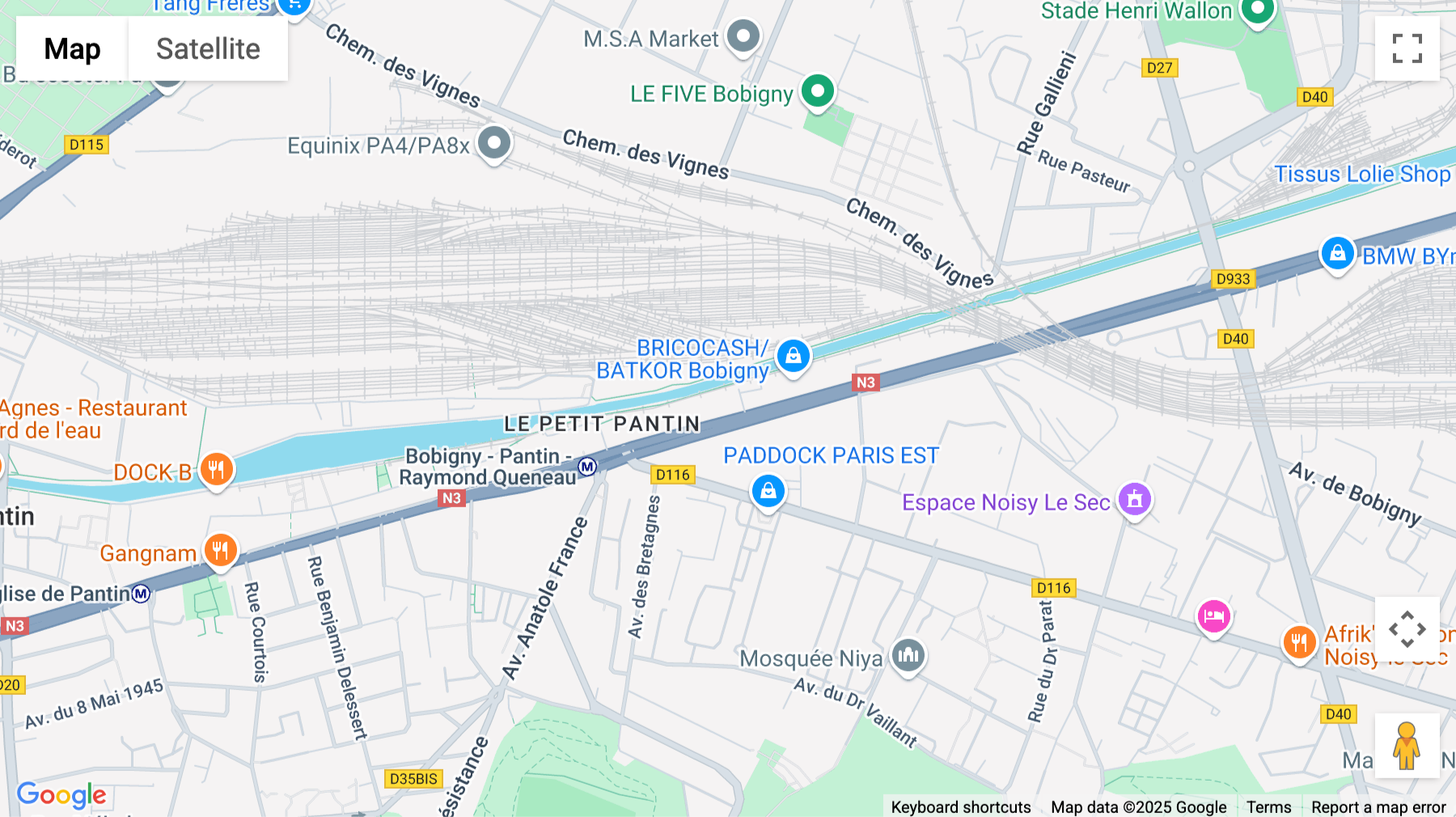 Click for interative map of 27 Rue De Paris, Bobigny