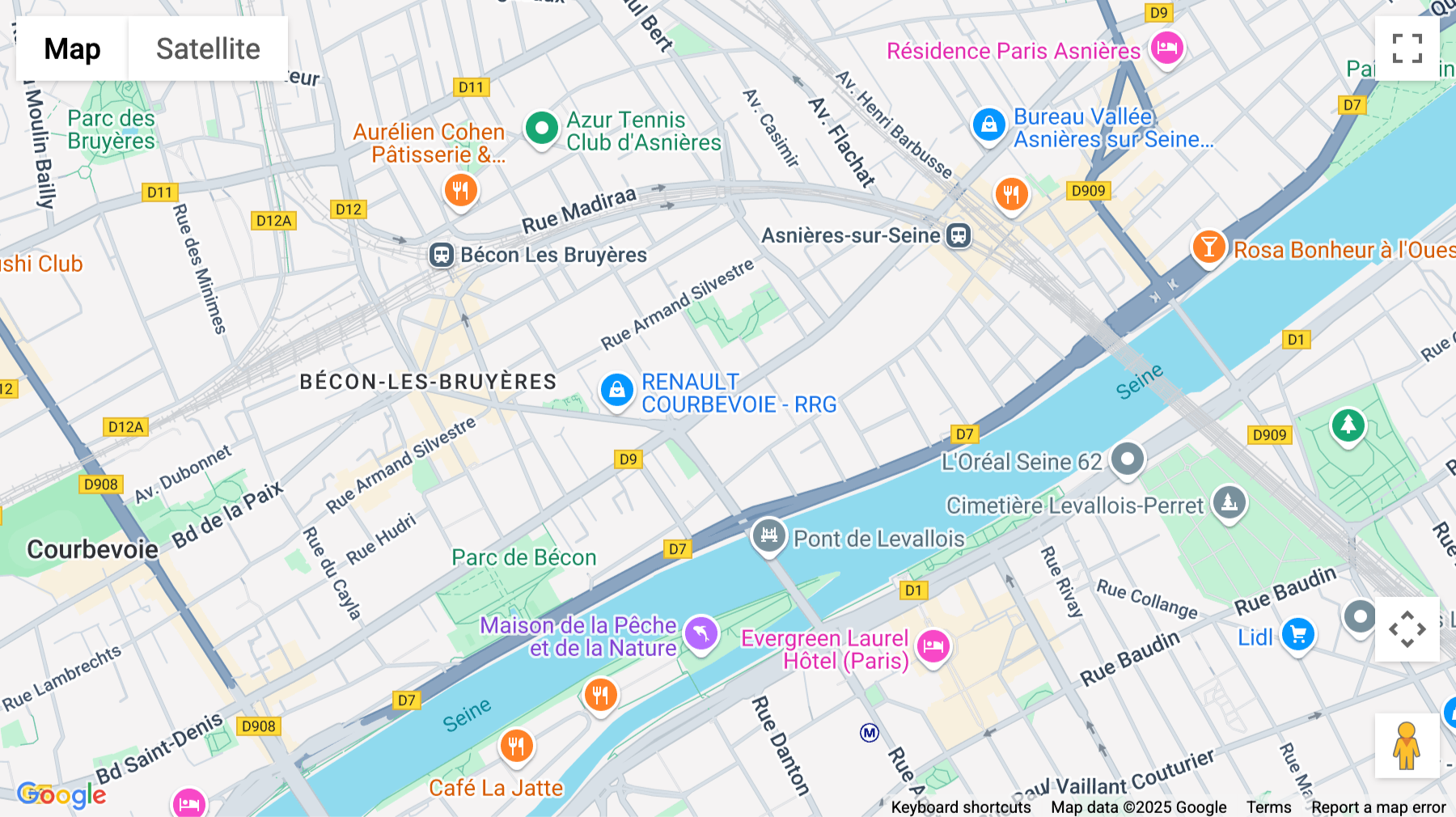 Click for interative map of 293-295 boulevard Saint Denis, Courbevoie