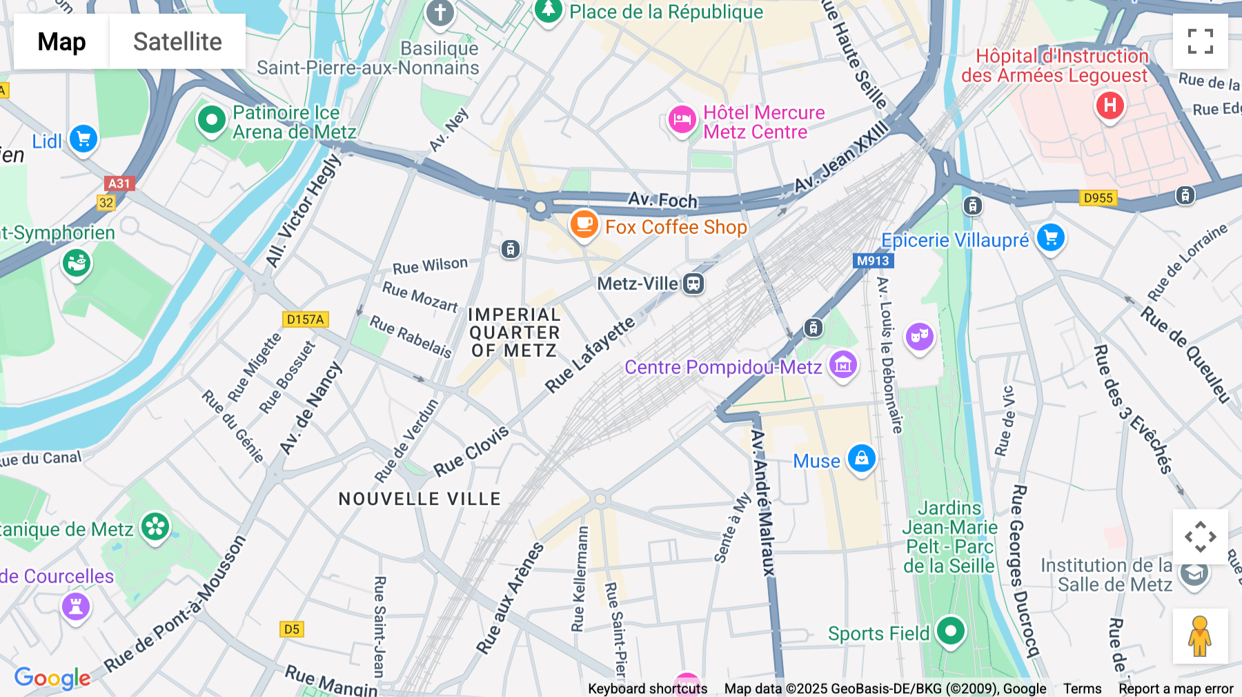 Click for interative map of 2 Rue Lafayette, Metz