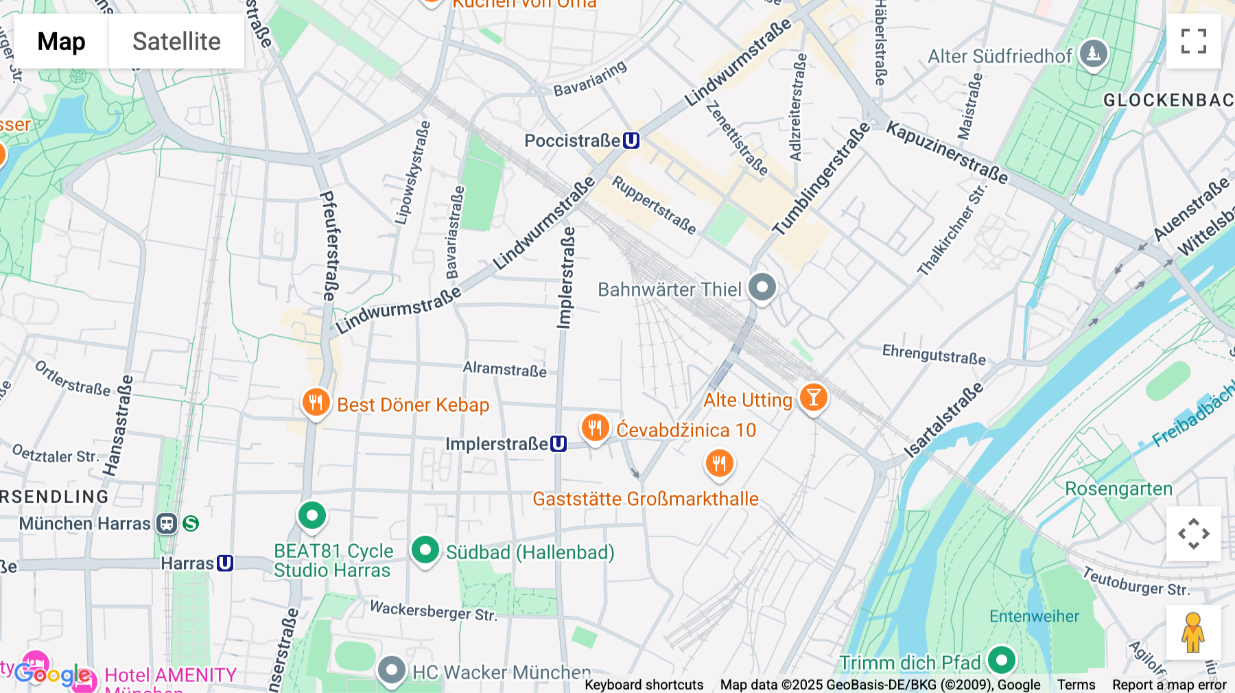 Click for interative map of Gotzinger Straße 8, Munich