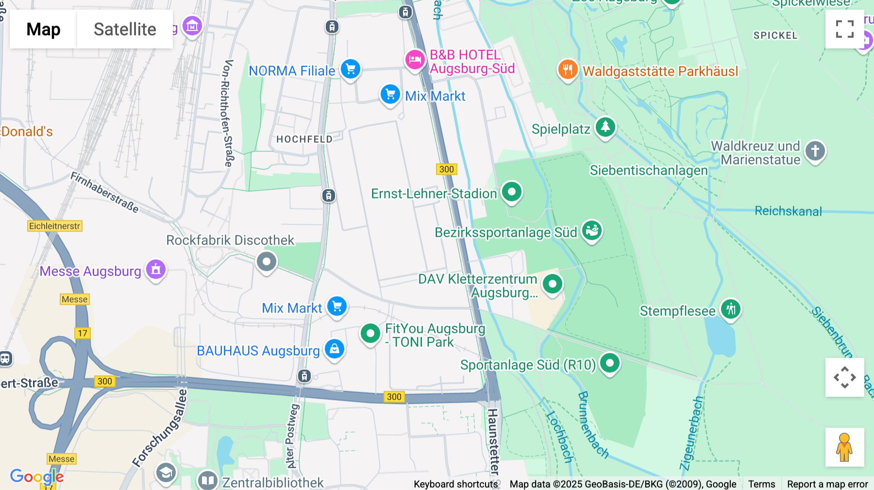 Click for interative map of Werner-von-Siemens-Str. 6, Gebäude 10 Eingang d, Augsburg