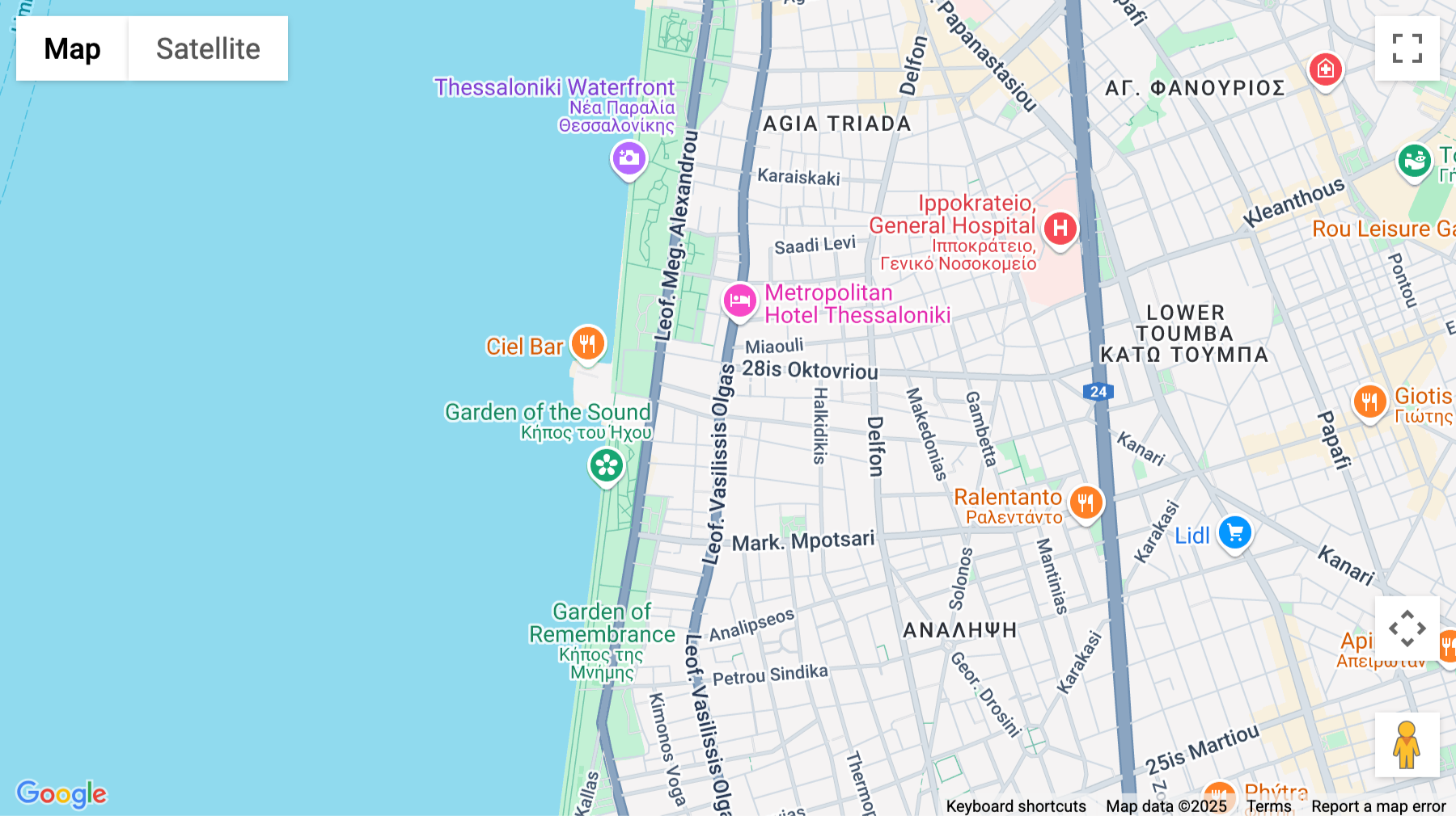 Click for interative map of Leoforos Vasilissis Olgas 83, Thessaloniki