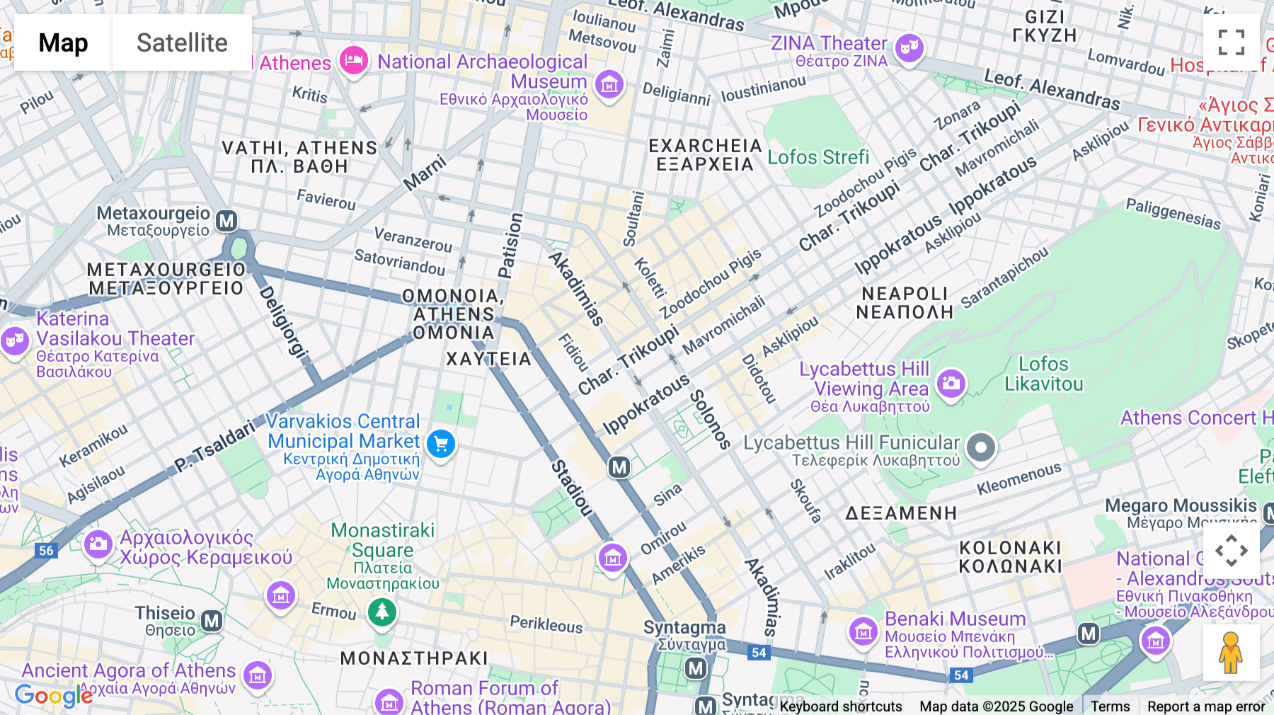 Click for interative map of Char. Trikoupi 18, Athens