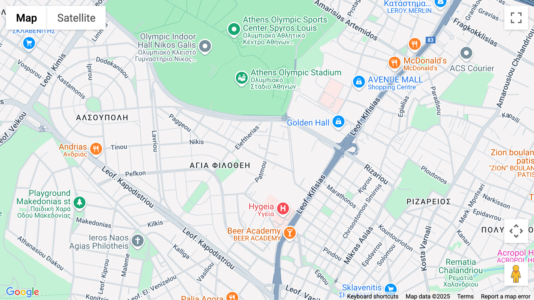 Click for interative map of Patmou 14, Maroussi