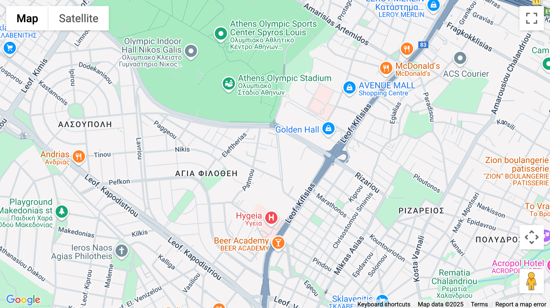 Click for interative map of Apostolou Pavlou 10a, Maroussi