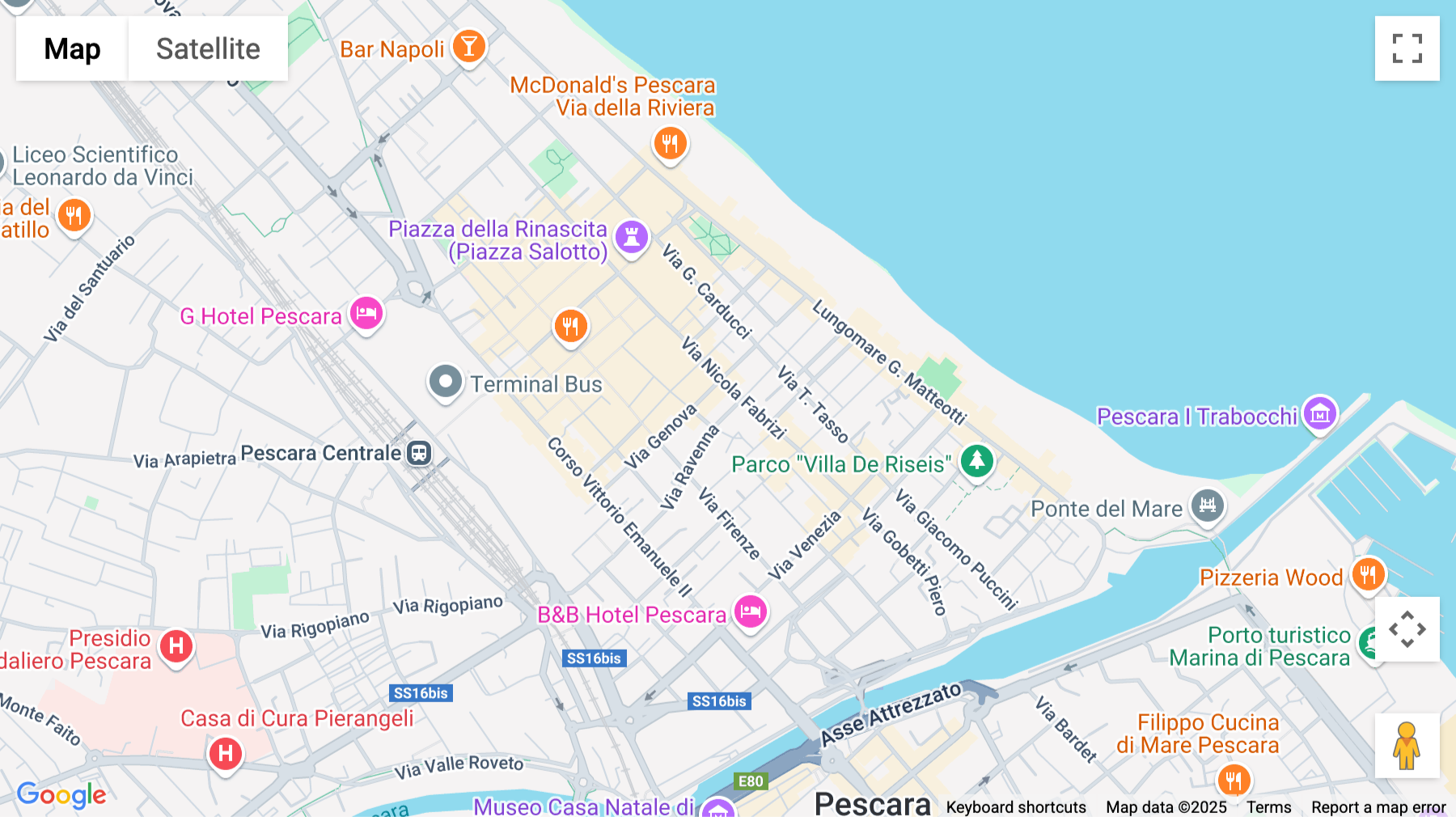 Click for interative map of Via Ravenna 107, Pescara