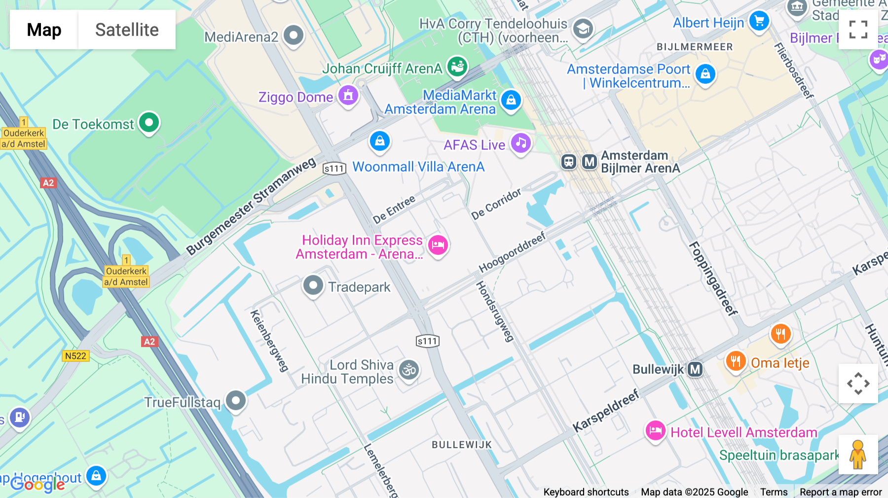 Click for interative map of De Entree 234, Amsterdam