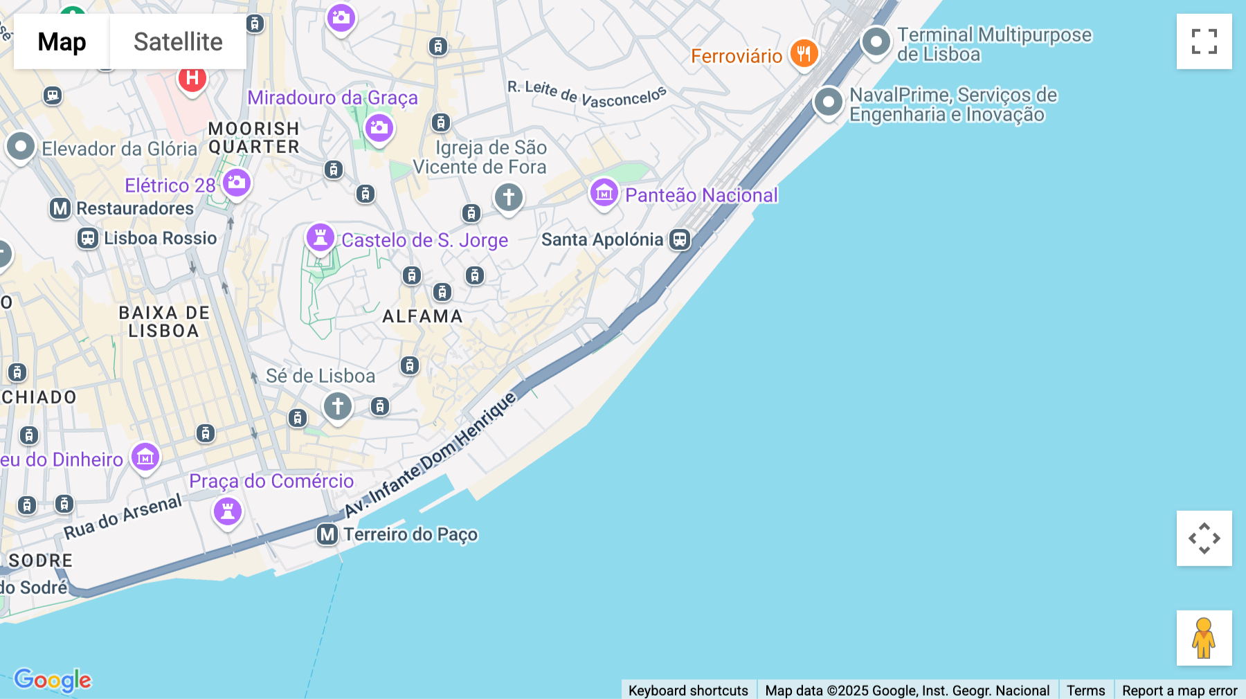 Click for interative map of Terminal de Cruzeiros de Lisboa, Edifício NE, Doca, R. Jardim do Tabaco, 1st floor, Lisbon