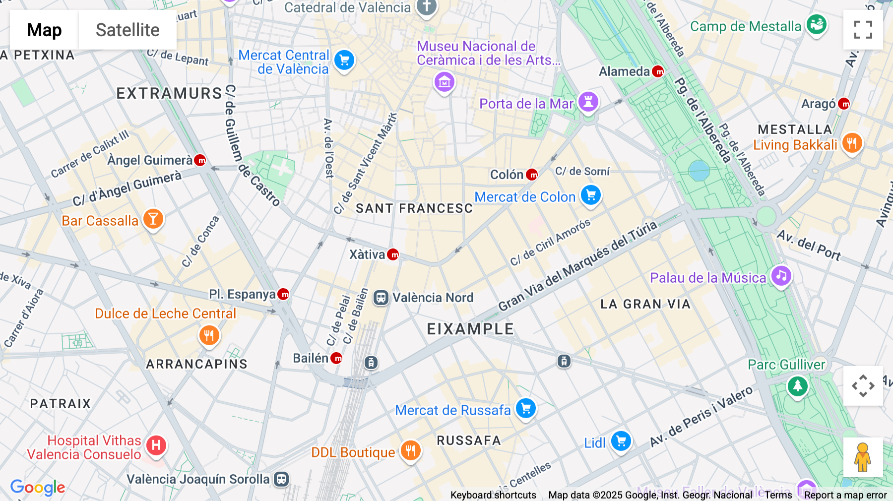 Click for interative map of 1 Bis, Carrer de Colón, Ciudat Vella, Valencia