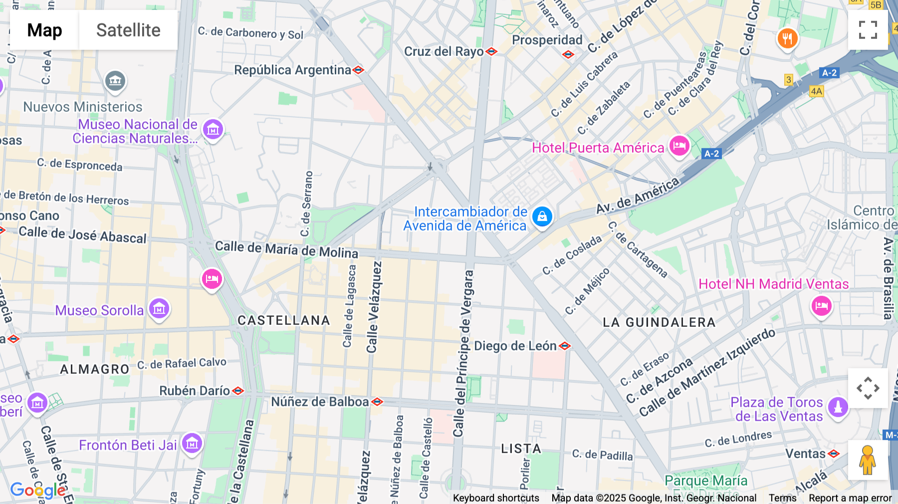 Click for interative map of Calle María de Molina 39, Madrid