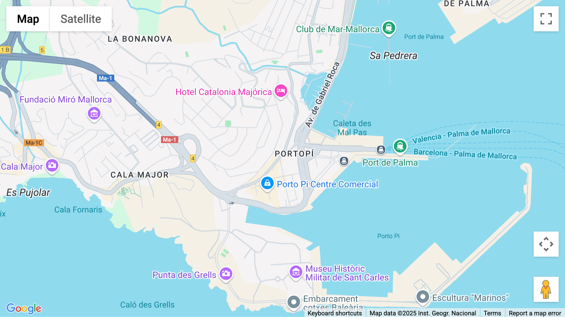 Click for interative map of CALLE LES RAFALETES 1A, Palma de Mallorca