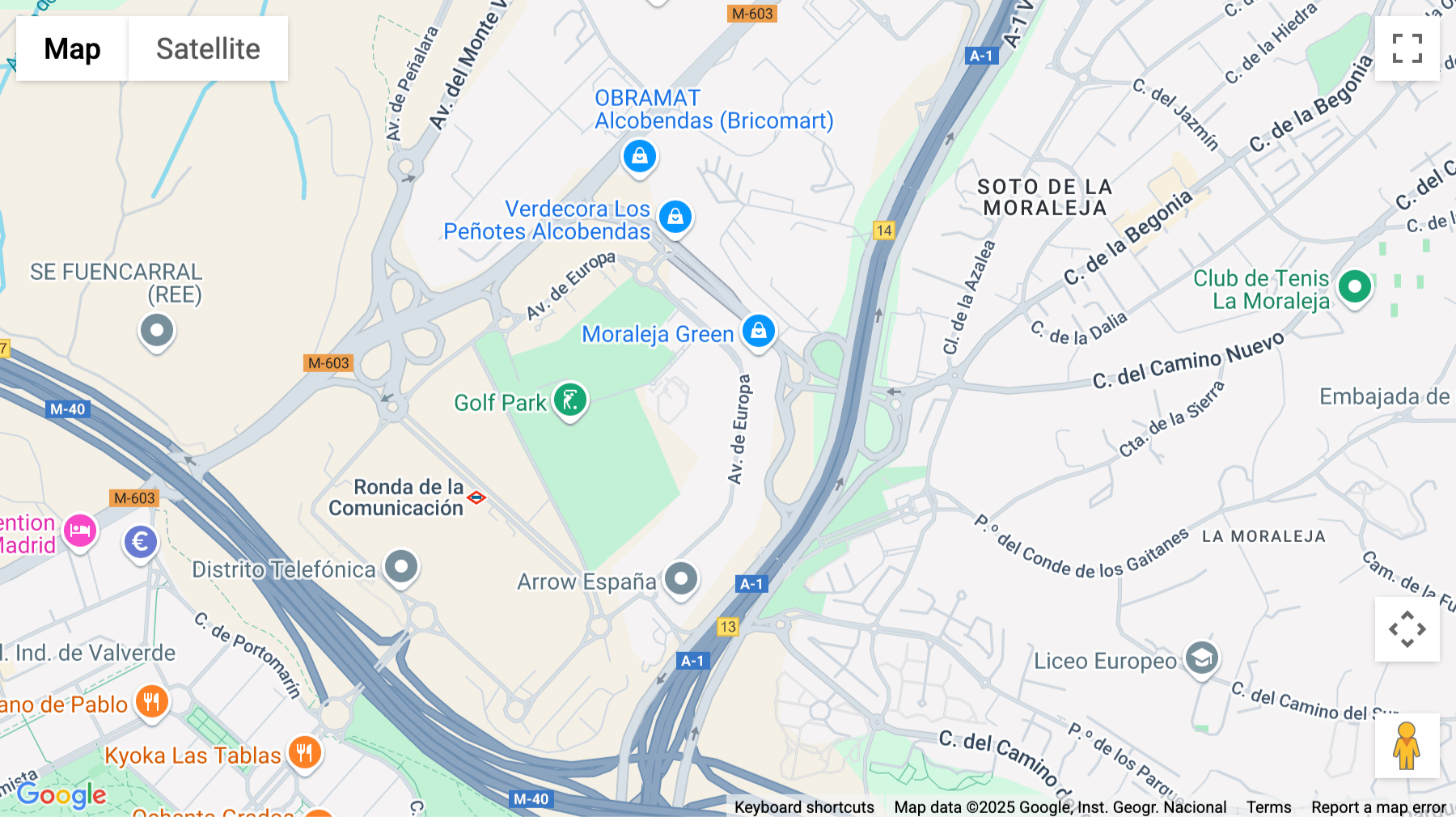 Click for interative map of Avenida Europa, 16, Parque empresarial la Moraleja, Alcobendas