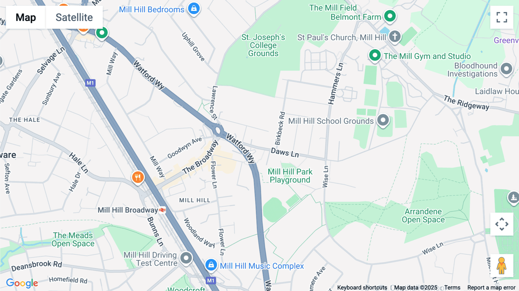 Click for interative map of 33-35 Daws Lane, London