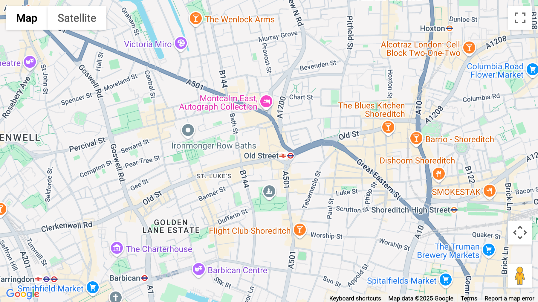 Click for interative map of 207 Old Street, London