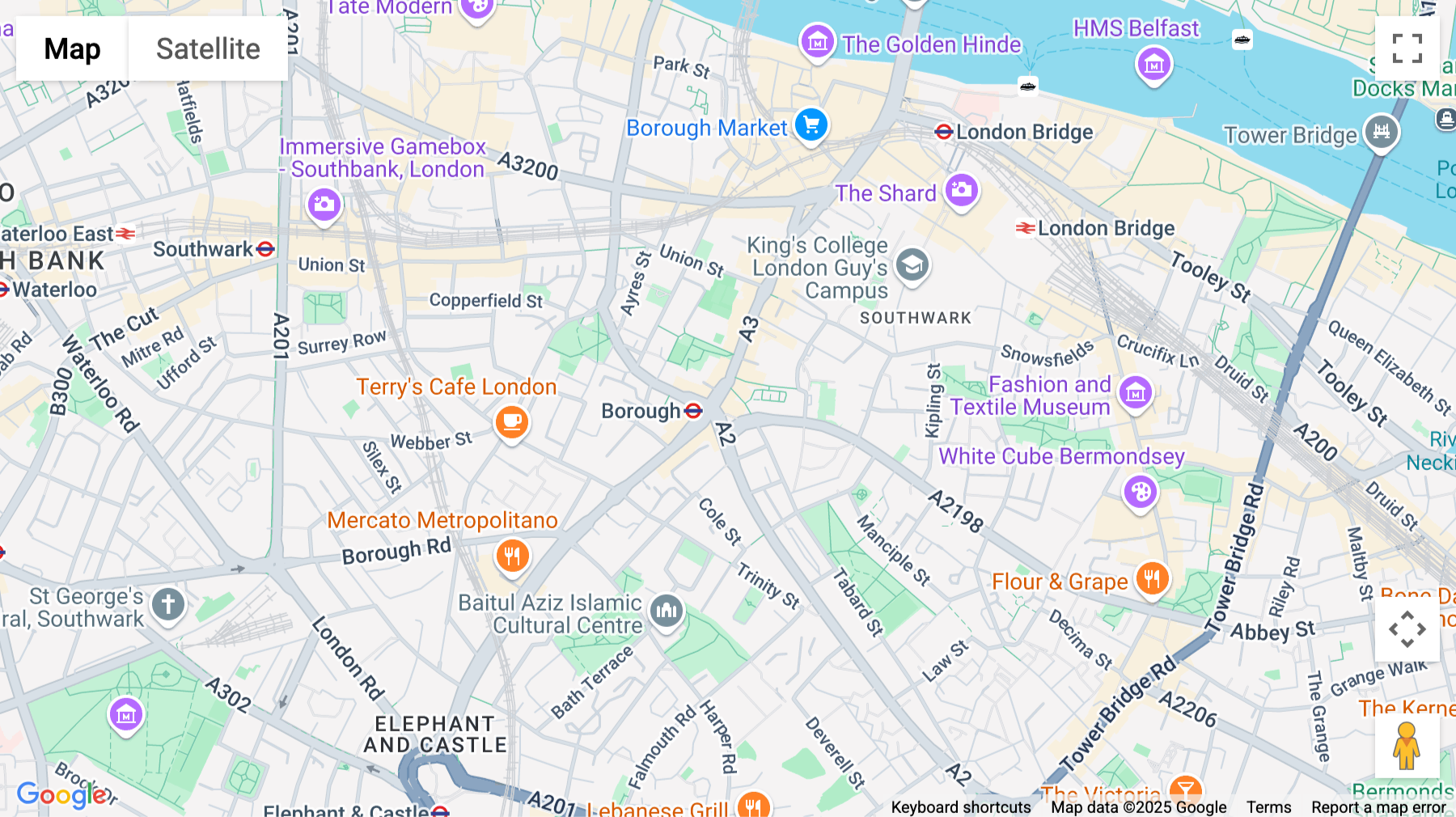 Click for interative map of 215, Borough High Street, London