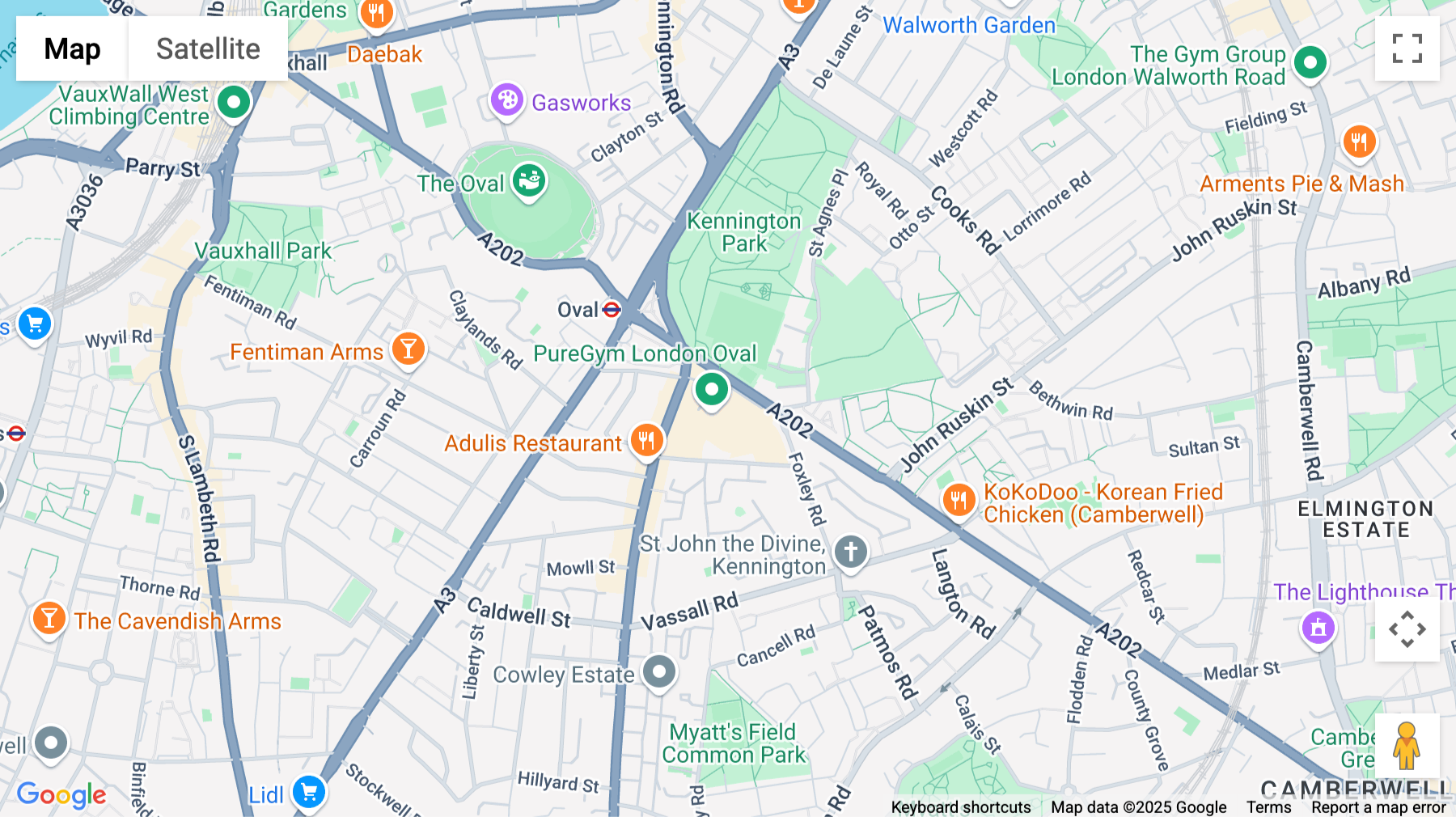 Click for interative map of 1-3, Brixton Road, London