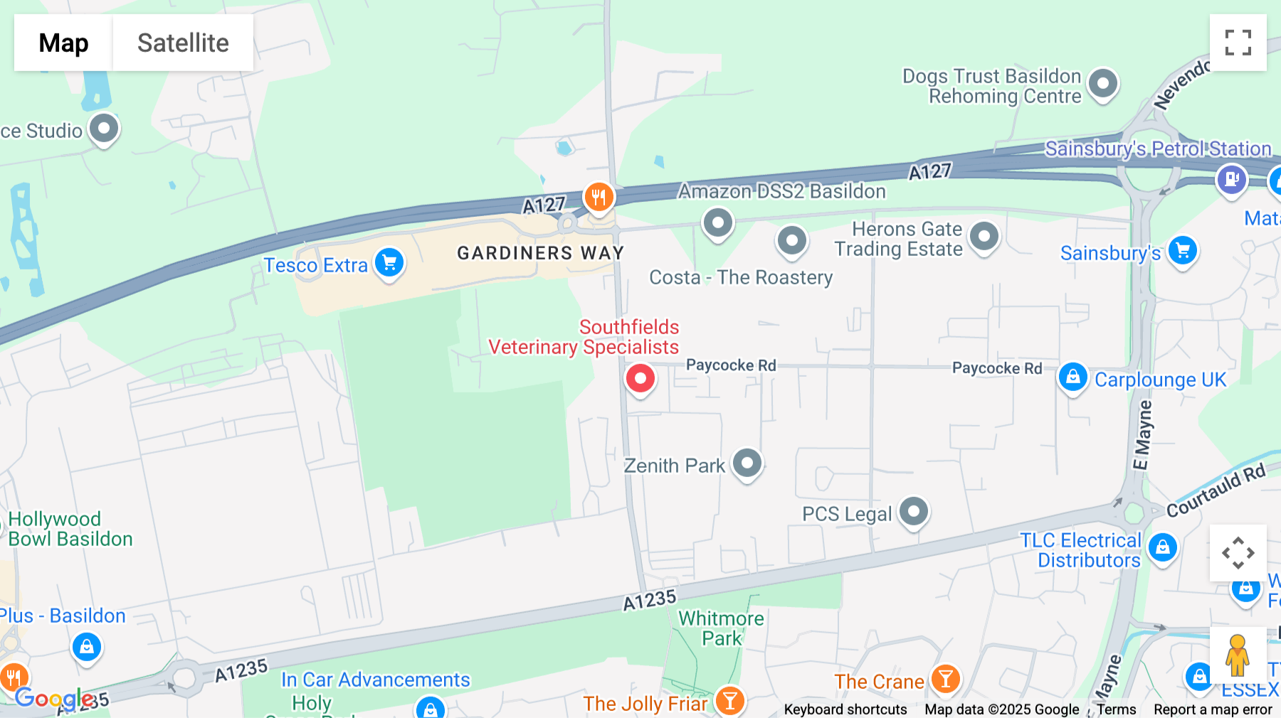 Click for interative map of Jupiter Business Centre, Paycocke Road, Basildon