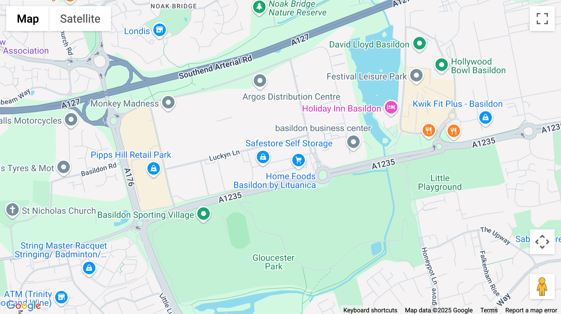 Click for interative map of Howard Chase, Basildon