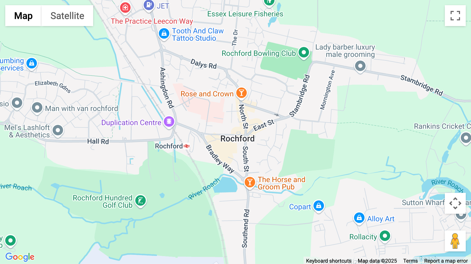 Click for interative map of 34 West Street, Rochford